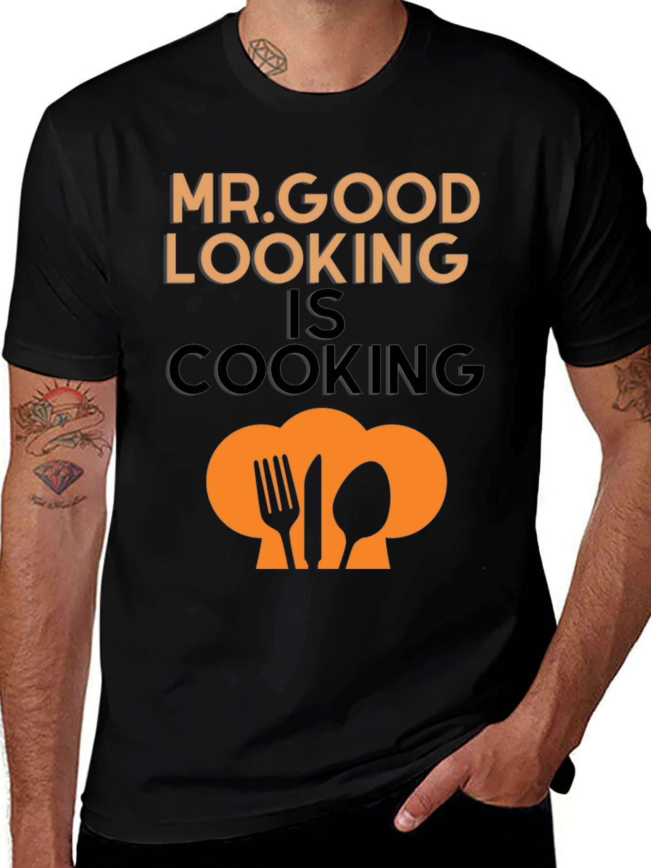 Variant 30 of Mr. Good Looking Is Cooking Graphic T-Shirt