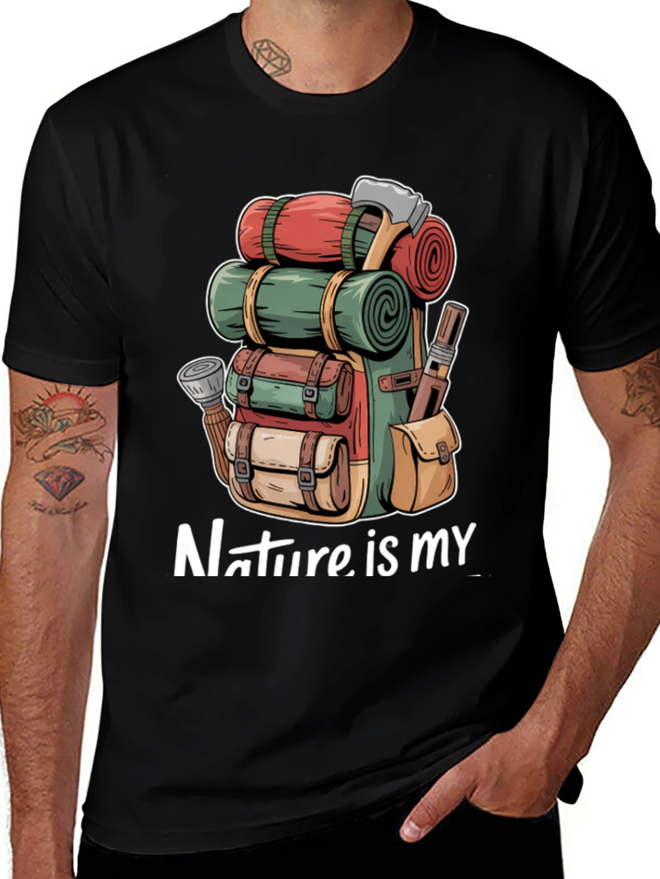 Variant 15 of Nature is my Camping T-Shirt