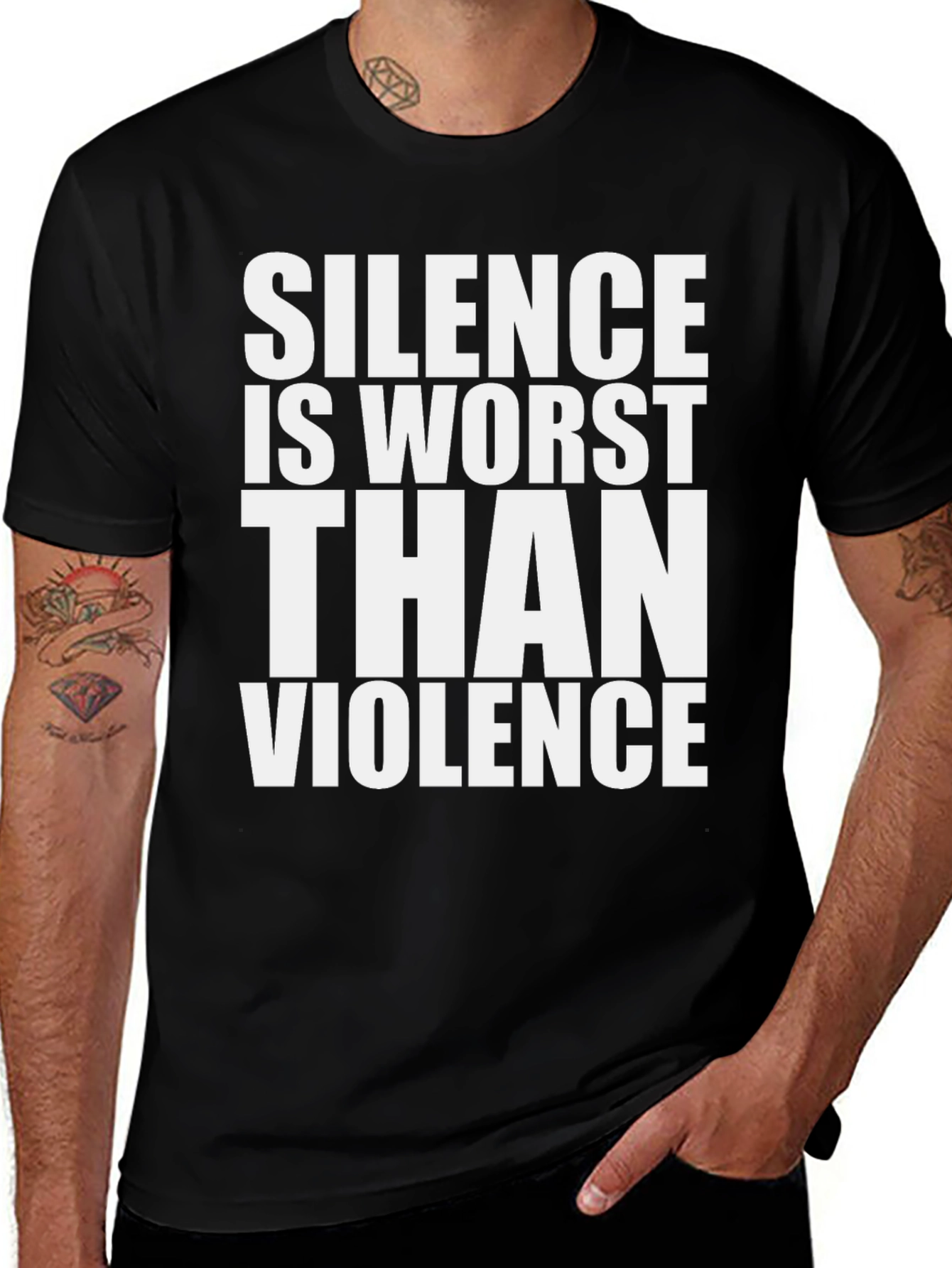 Variant 16 of Silence Is Worse Than Violence Graphic Tee