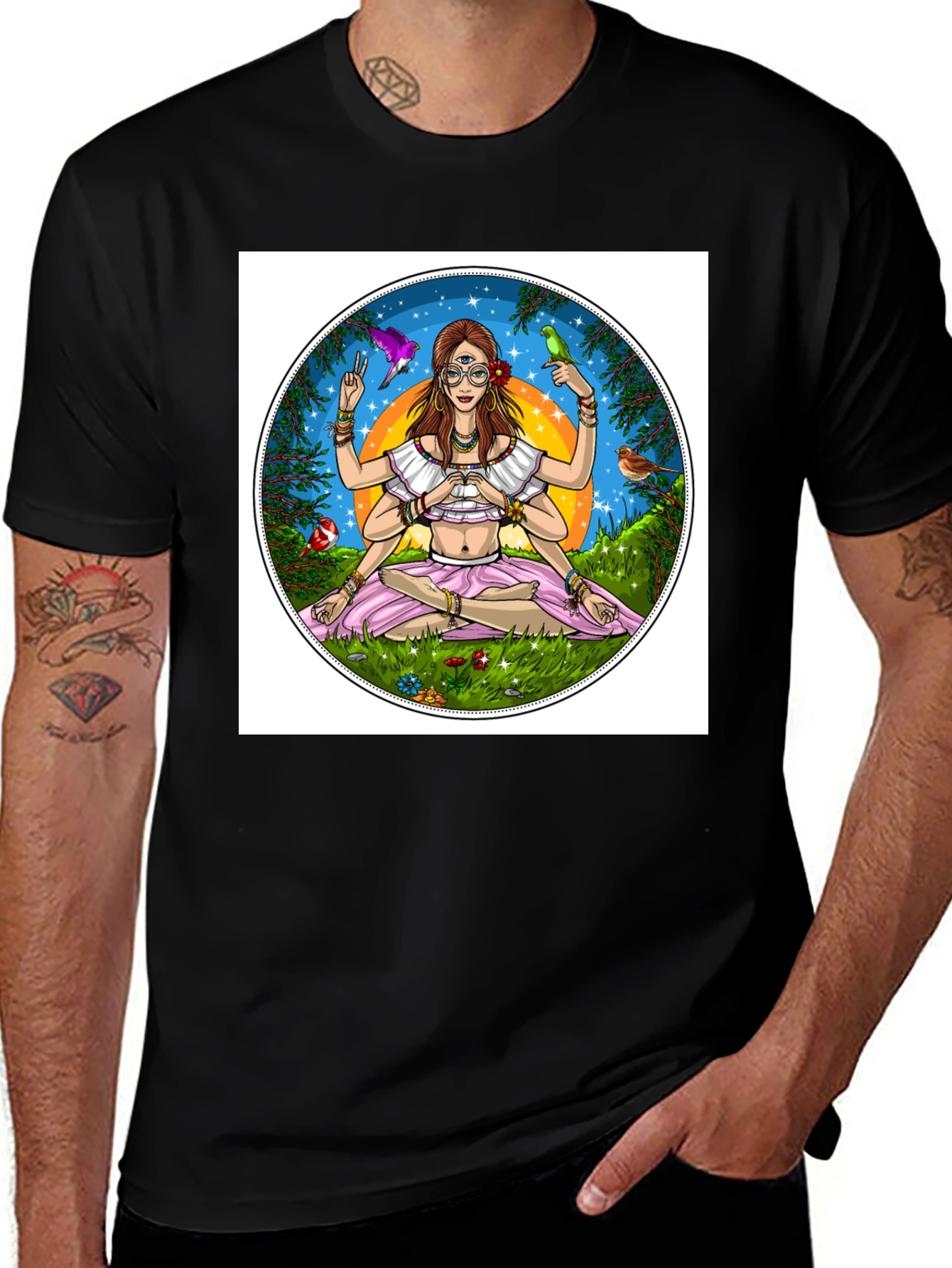 Third Eye Chakra T-Shirt - Black Cotton Tee