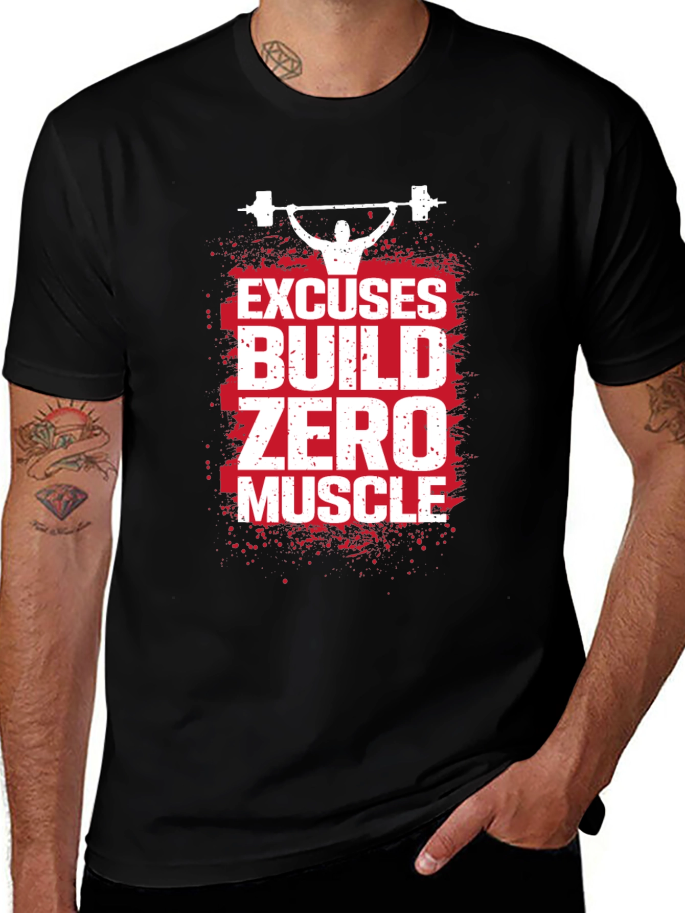 Variant 29 of Excuses Build Zero Muscle T-Shirt