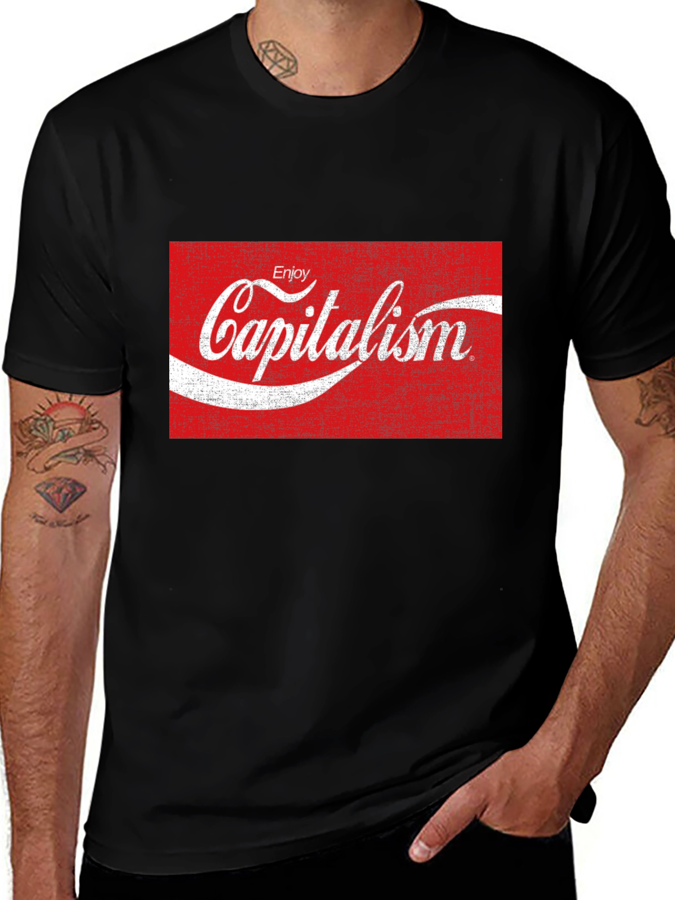 Variant 14 of Enjoy Capitalism T-Shirt - Novelty Graphic Tee