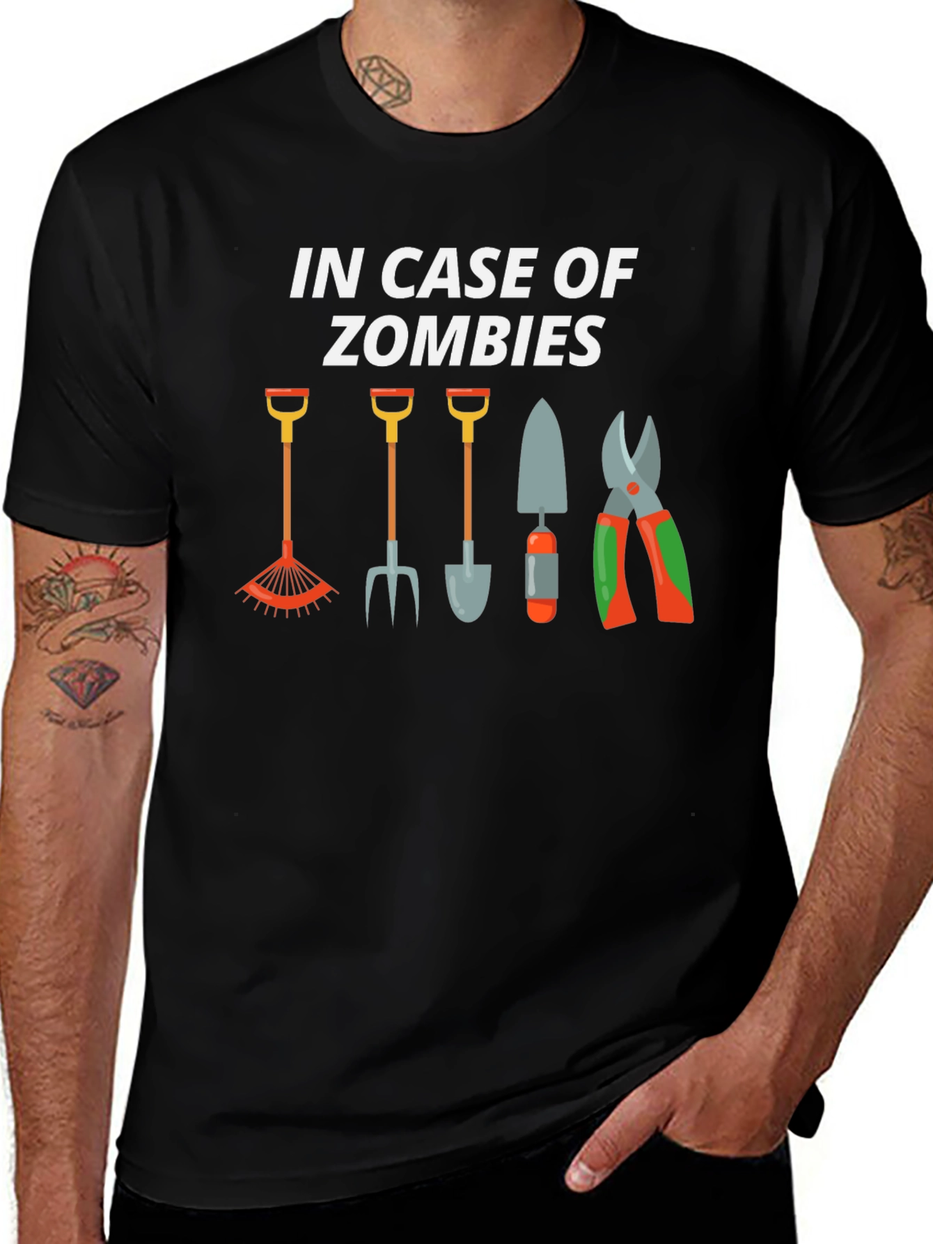 Variant 23 of Zombie Garden Tools T-Shirt Novelty