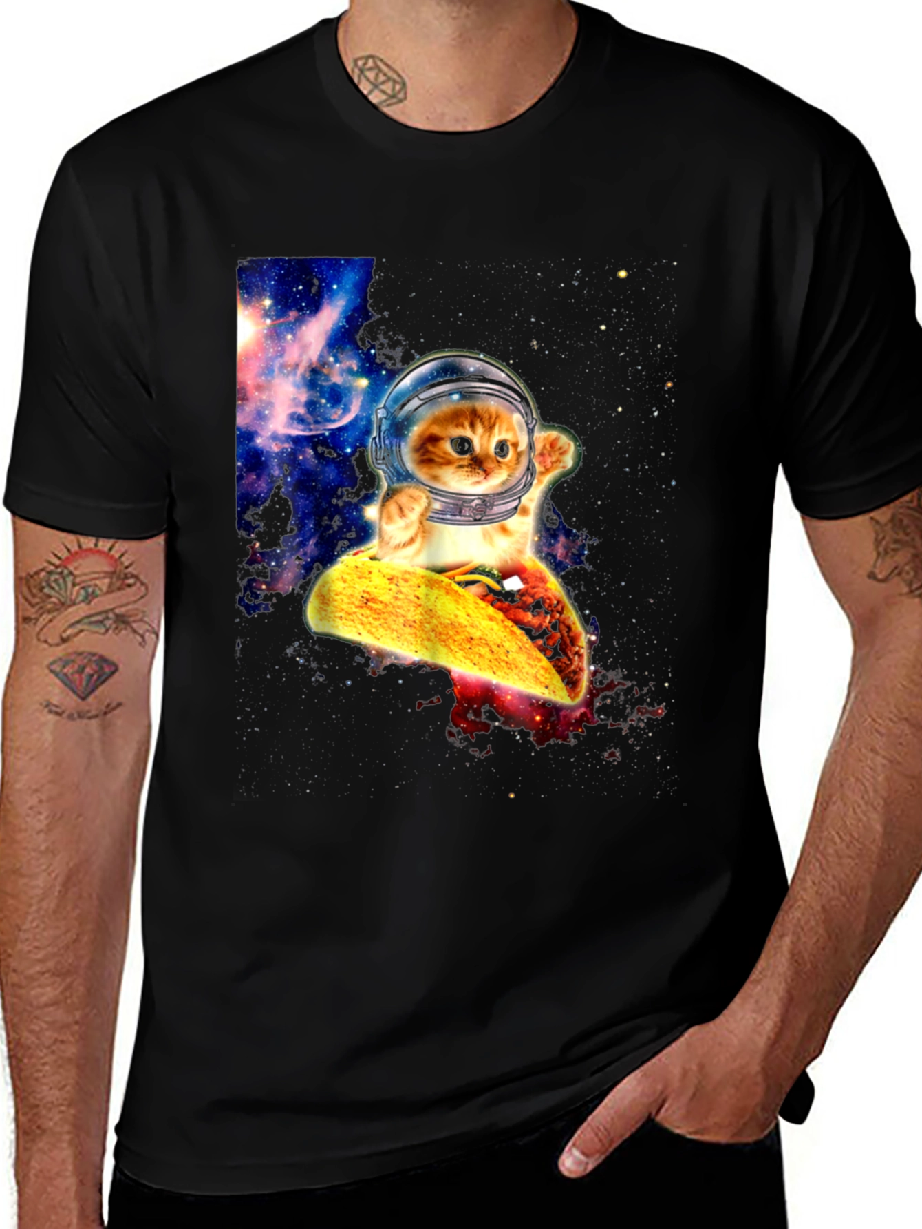 Variant 8 of Astronaut Cat Taco Galaxy T-Shirt