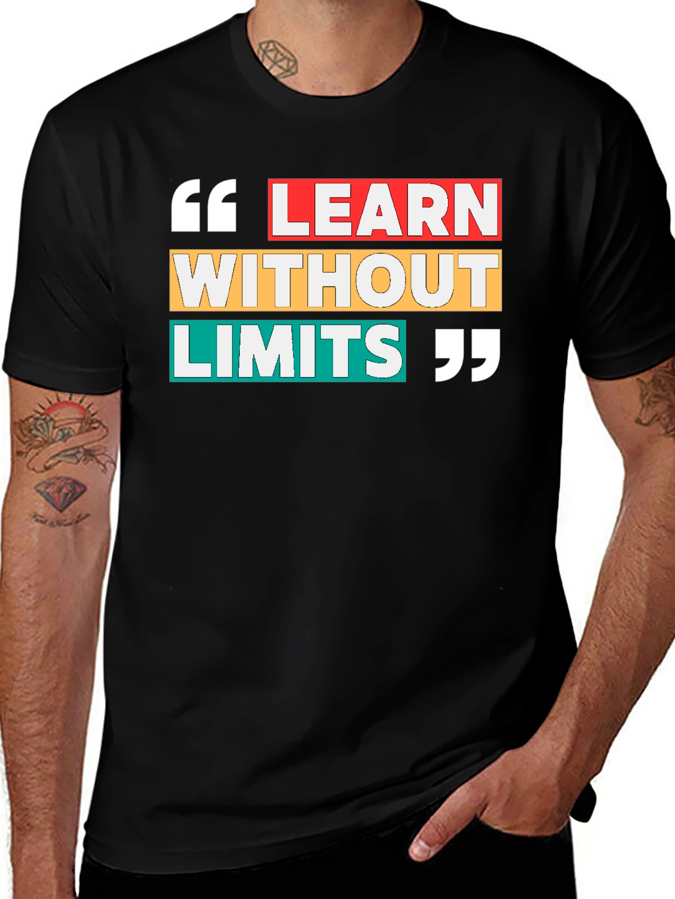 Variant 24 of Learn Without Limits Graphic Tee - Black