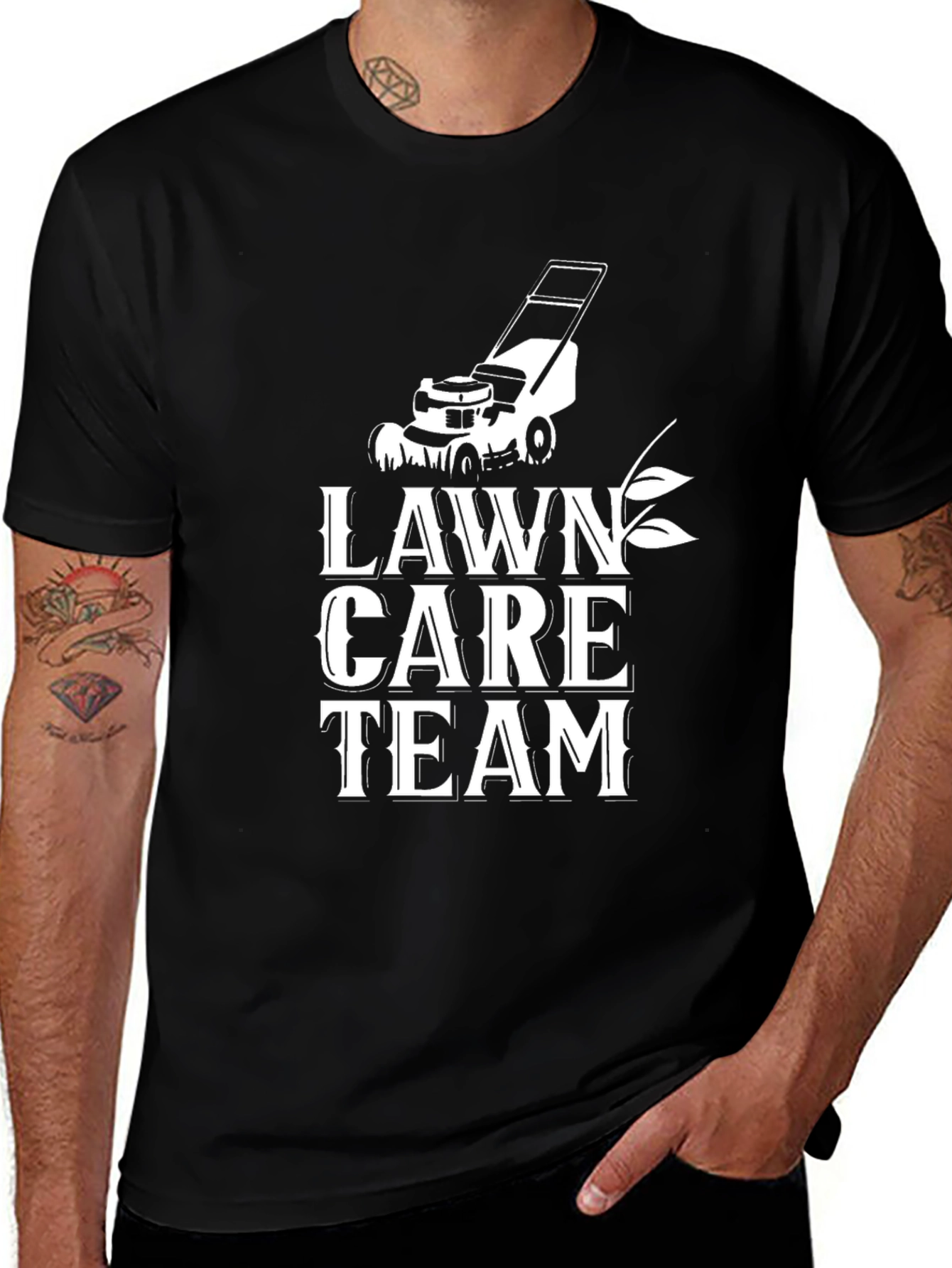 Variant 10 of Lawn Care Team T-Shirt - Black, Graphic Tee