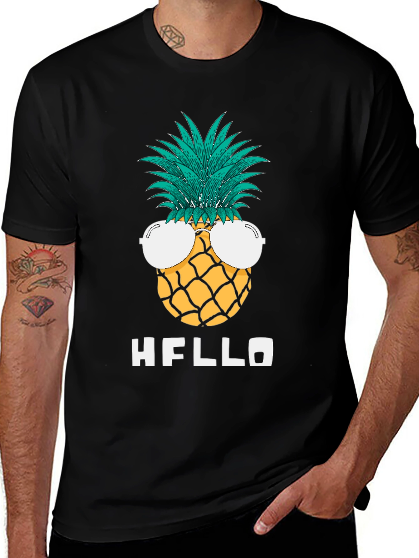 Variant 9 of Pineapple Sunglasses Graphic Tee - Hello Summer!