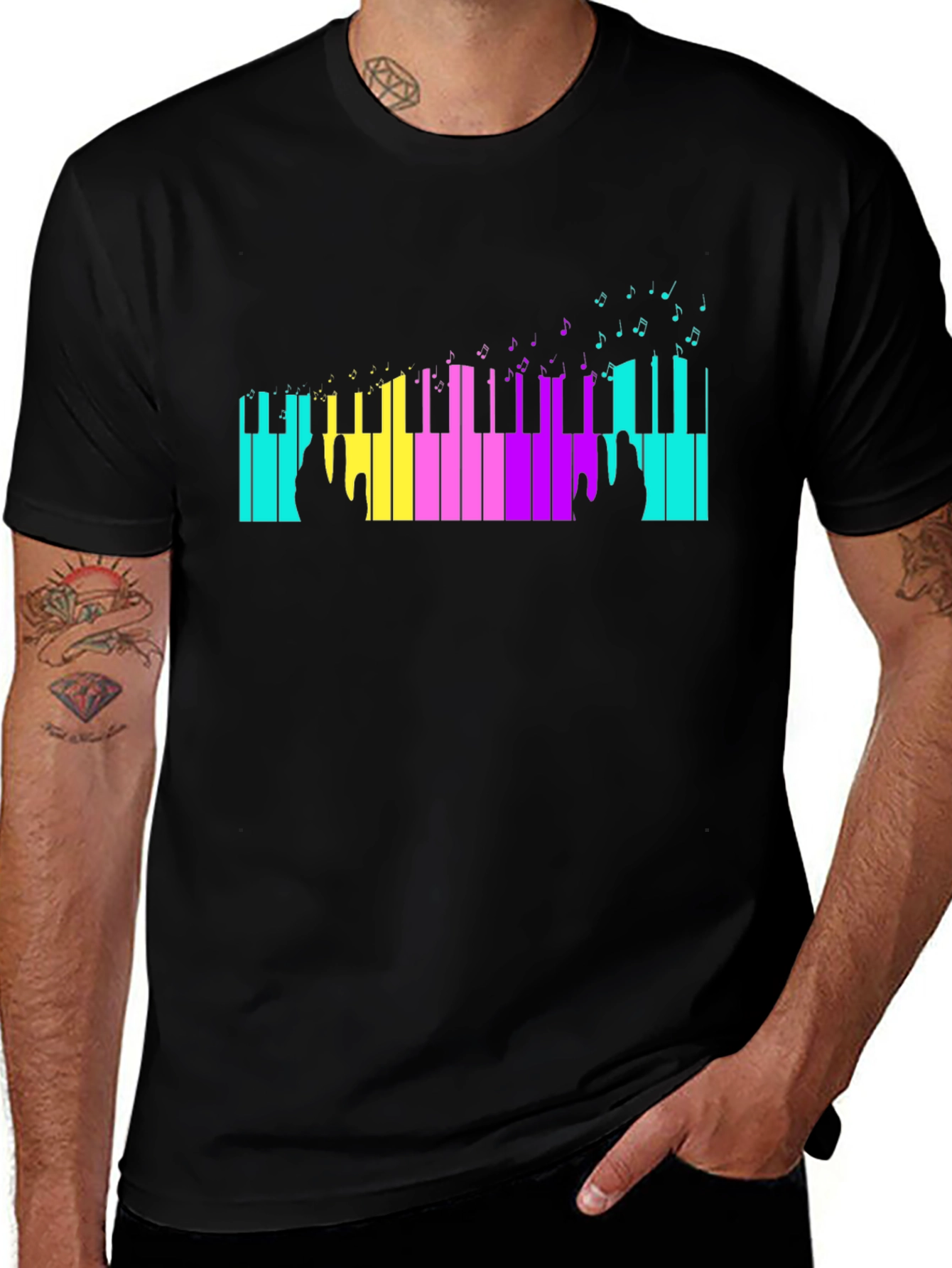 Variant 4 of Musical Piano Keys Graphic T-Shirt