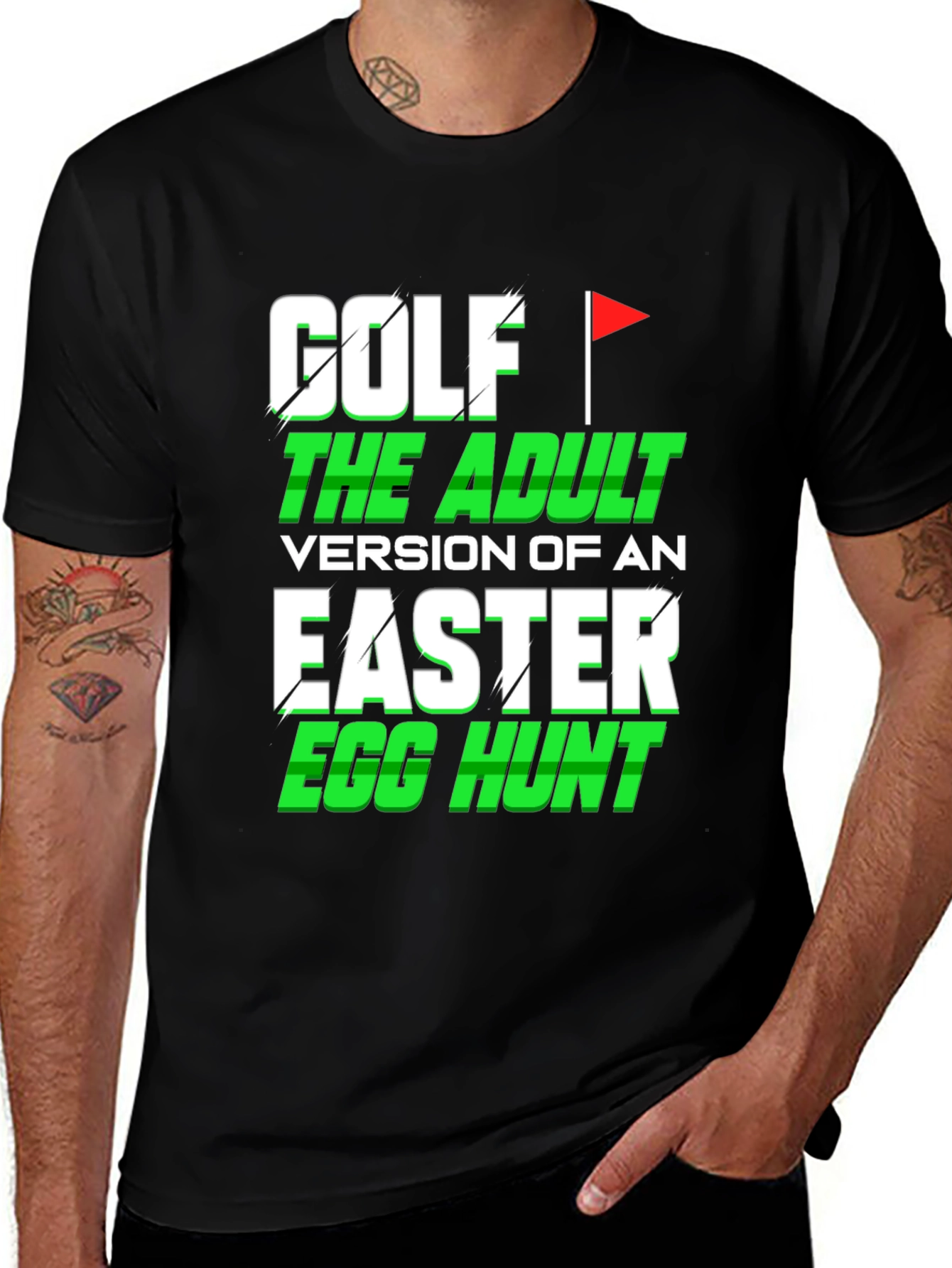 Variant 26 of Golf Adult Easter Egg Hunt T-Shirt