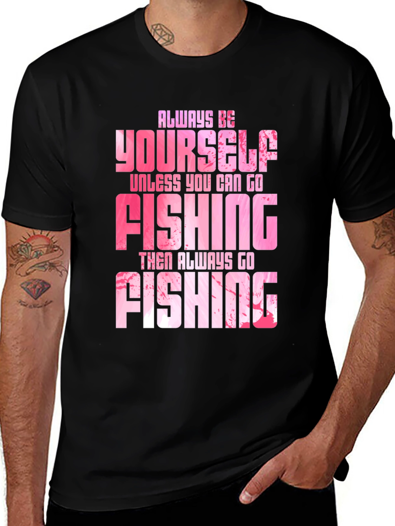 Variant 11 of Always Be Fishing Graphic Tee - Soft Cotton