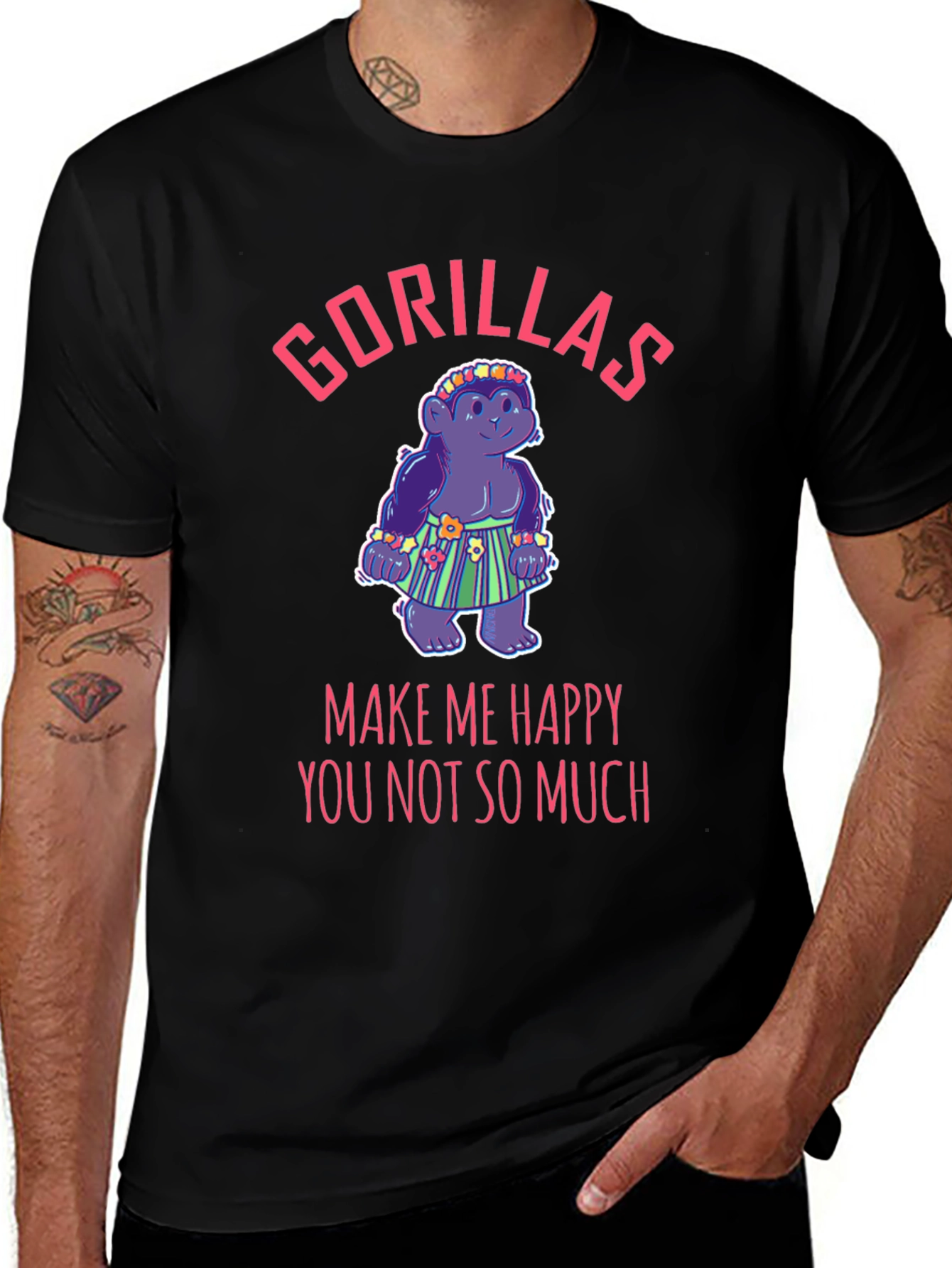 Variant 16 of Gorillas Make Me Happy T-Shirt