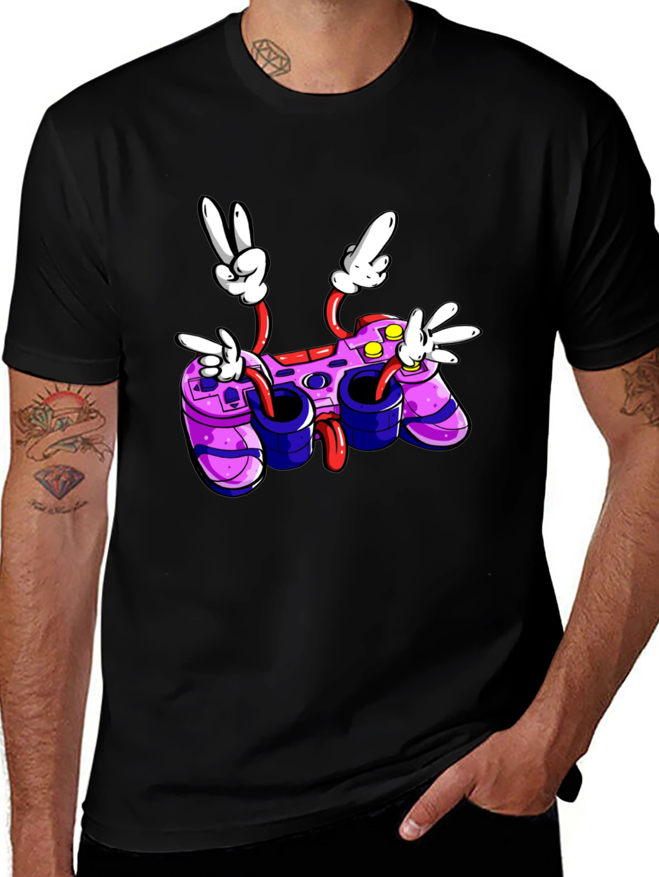 Variant 23 of Cartoon Game Controller T-Shirt - Gamer Style