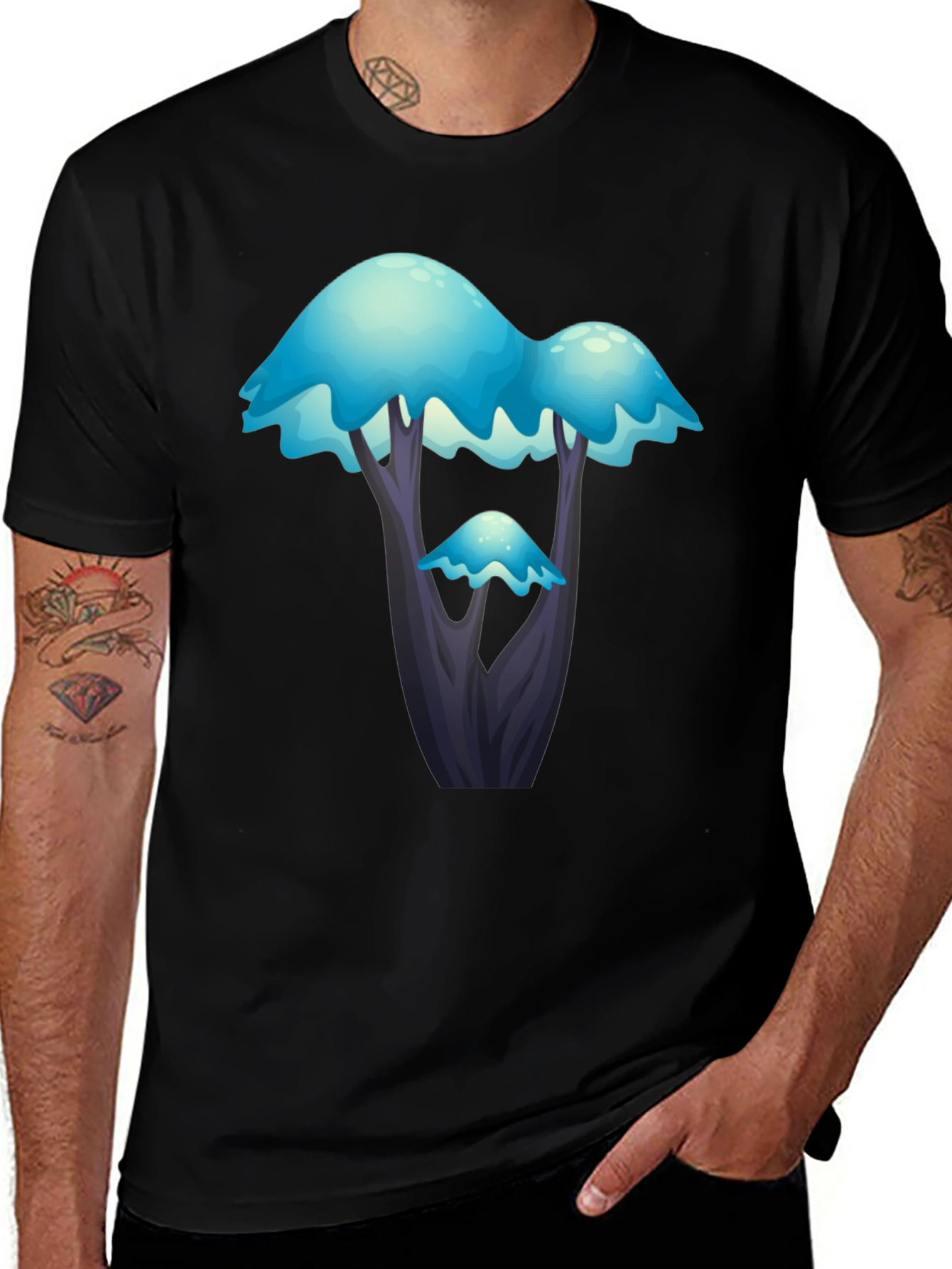 Variant 9 of Fantasy Blue Tree Graphic T-Shirt