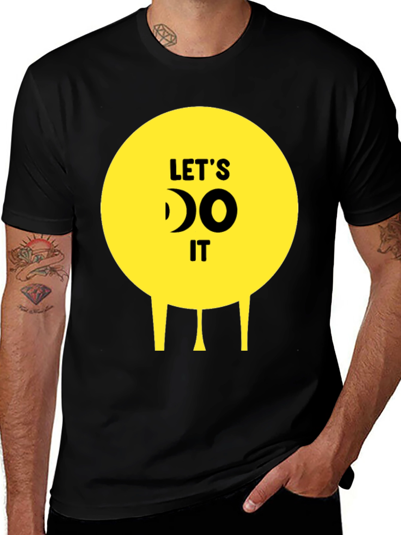 Variant 3 of Let's Do It! Funny Graphic Tee - Unisex Black T-Shirt