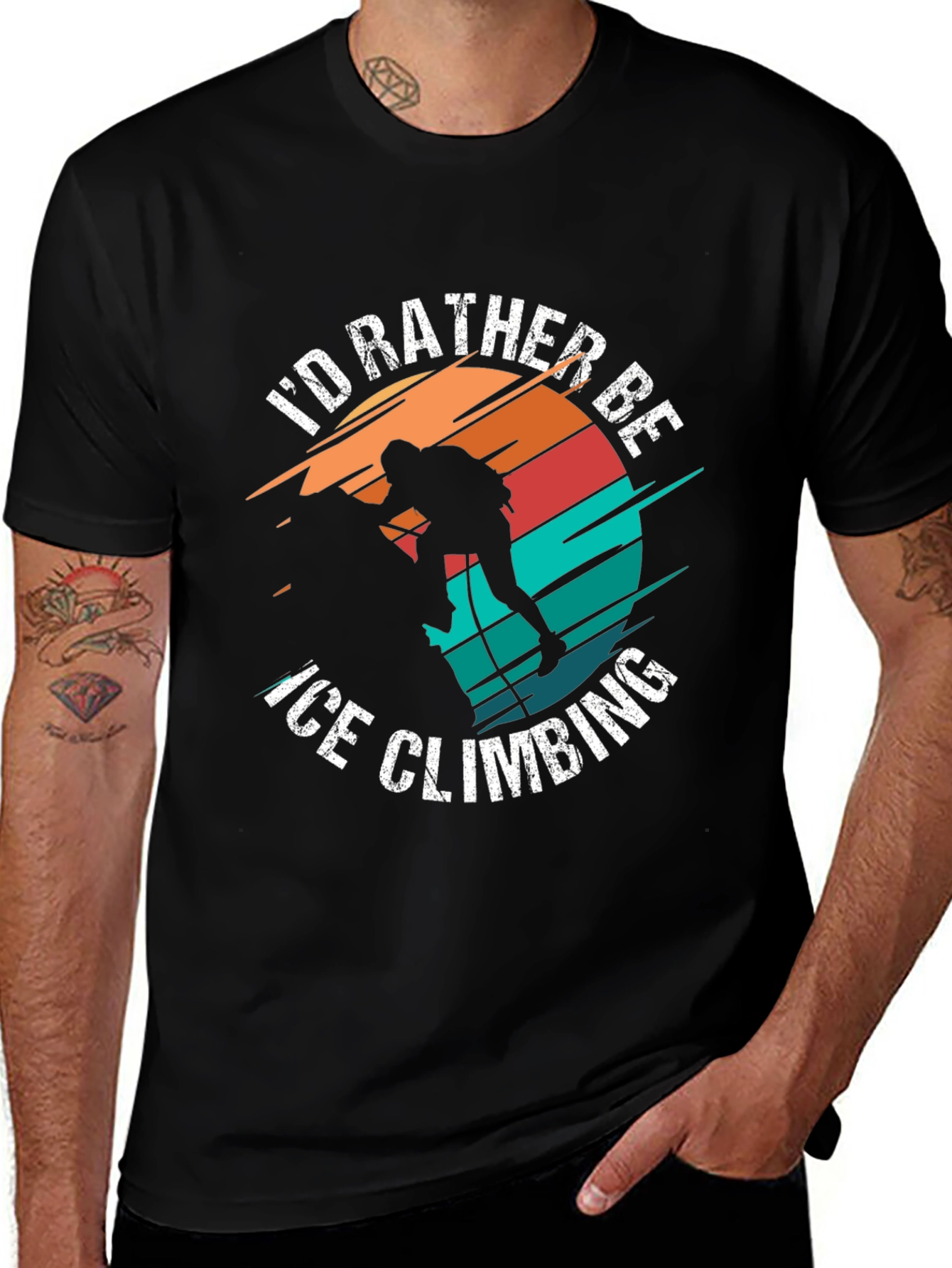 Variant 12 of Ice Climbing Graphic T-Shirt for Adventurers