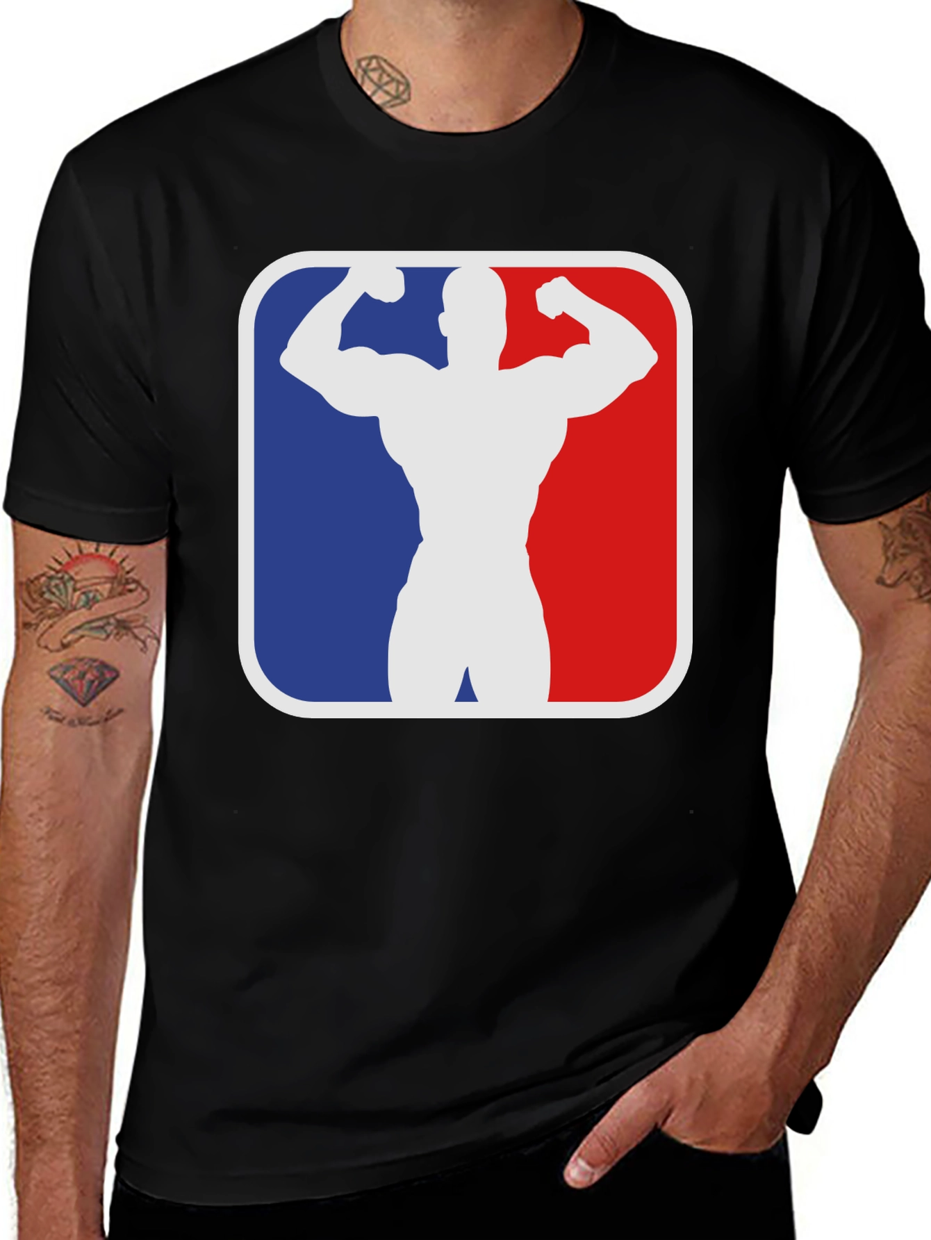Variant 28 of Muscle Bodybuilding Gym T-Shirt - Black