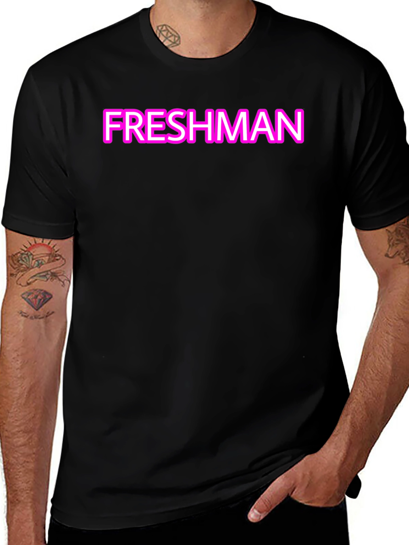Variant 10 of Freshman Graphic Print Black T-Shirt