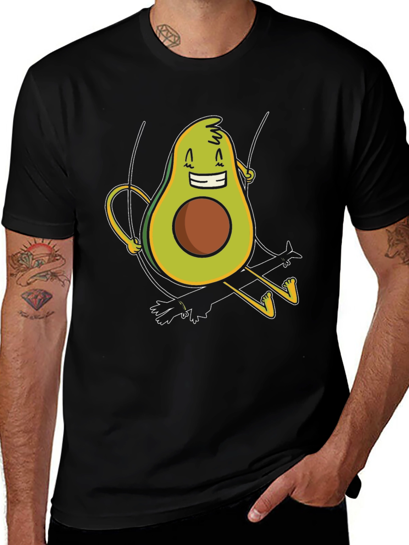 Variant 26 of Avocado Swing T-Shirt - Fun Graphic Tee