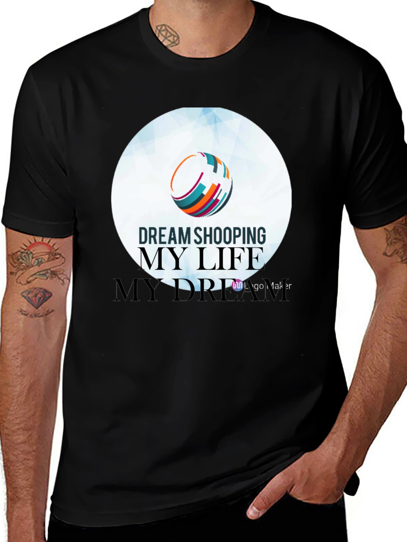 Variant 24 of Dream Shooping My Life T-Shirt - Black