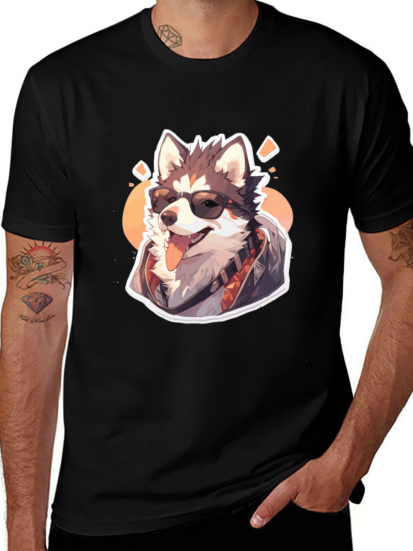 Variant 13 of Cool Dog Graphic T-Shirt