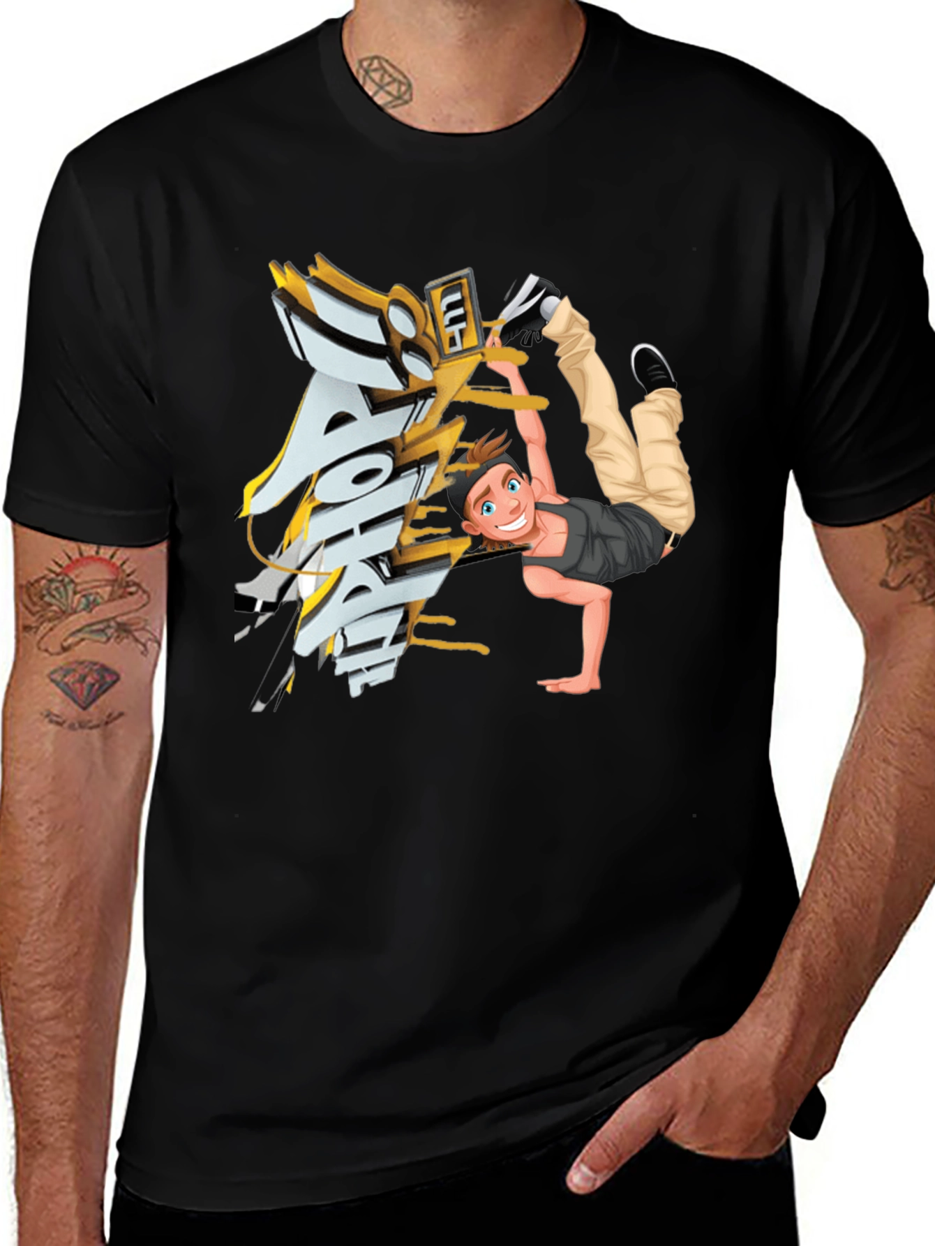 Variant 5 of Cool Cartoon Dancer Graphic T-Shirt