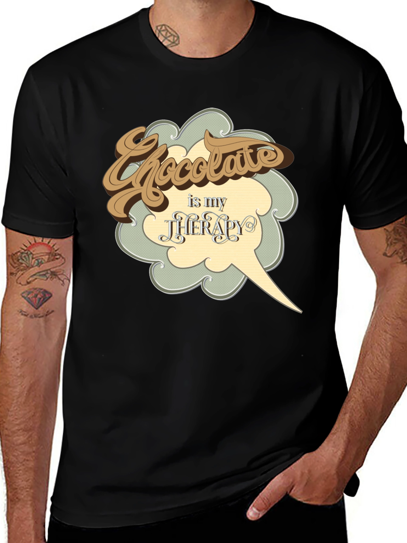 Variant 4 of Chocolate is My Therapy Graphic T-Shirt