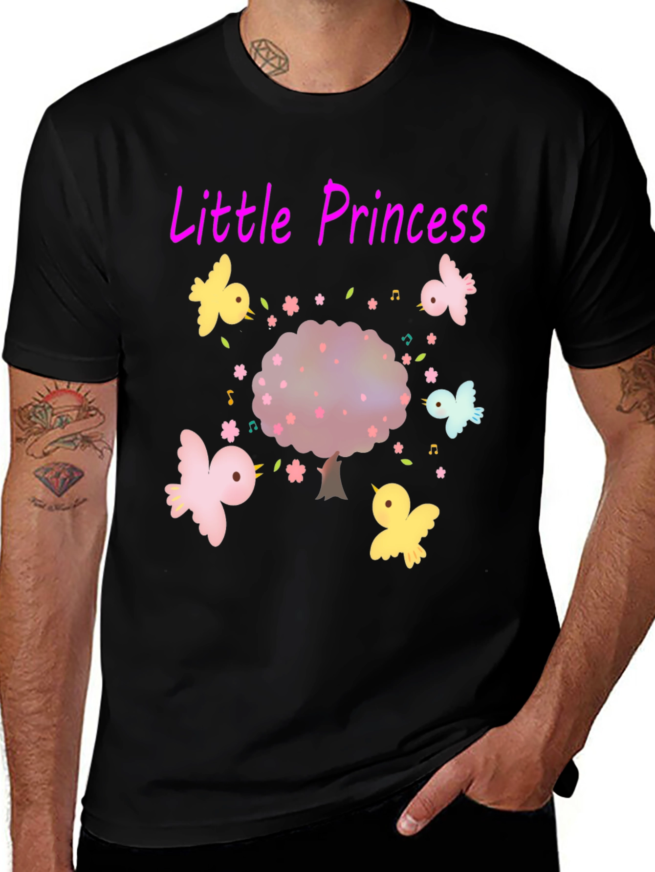 Little Princess Tee - Cute Bird Tree Design