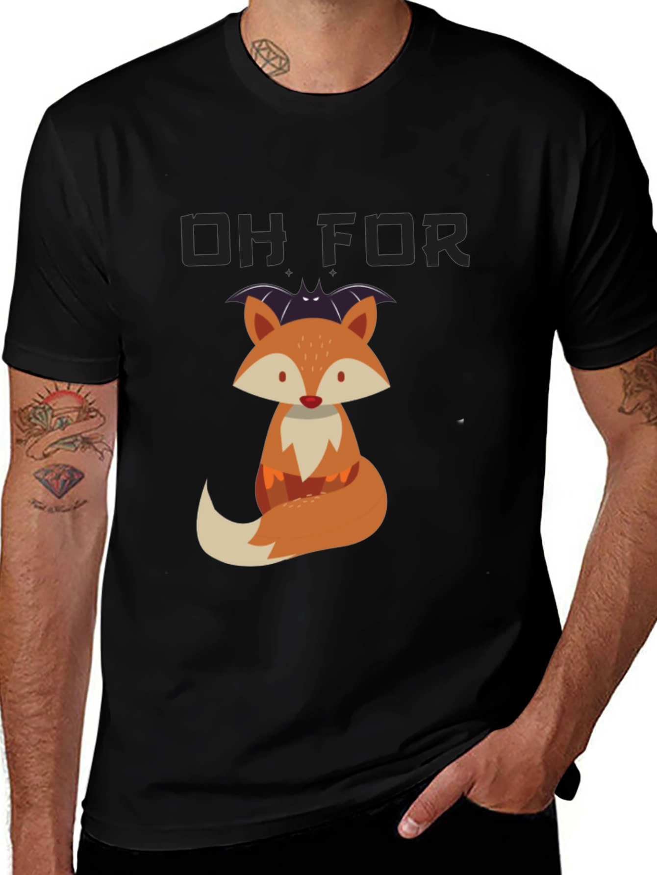 Variant 5 of Cute Fox Graphic T-Shirt - Halloween Ready!
