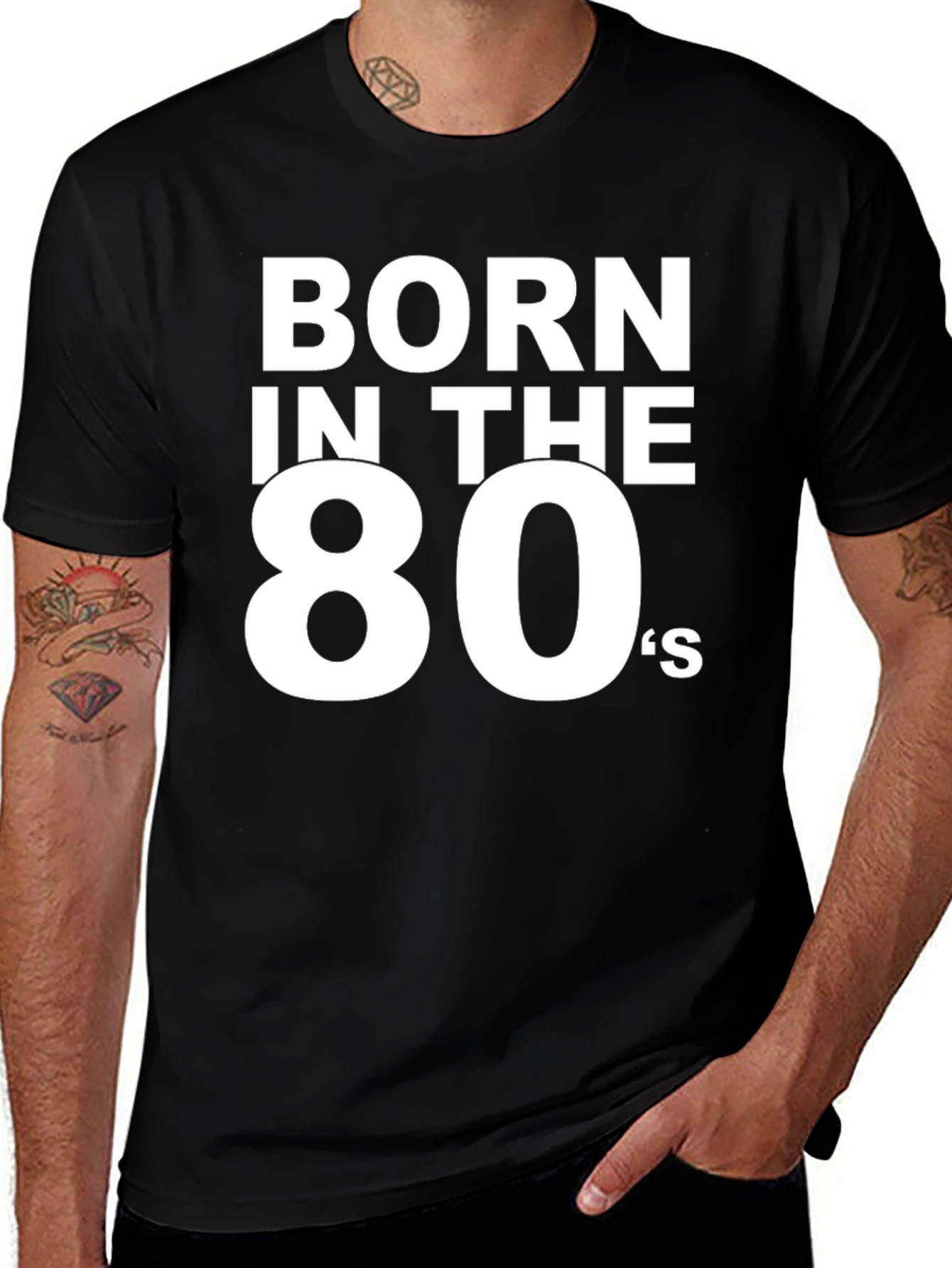 Born in the 80's Black Tee