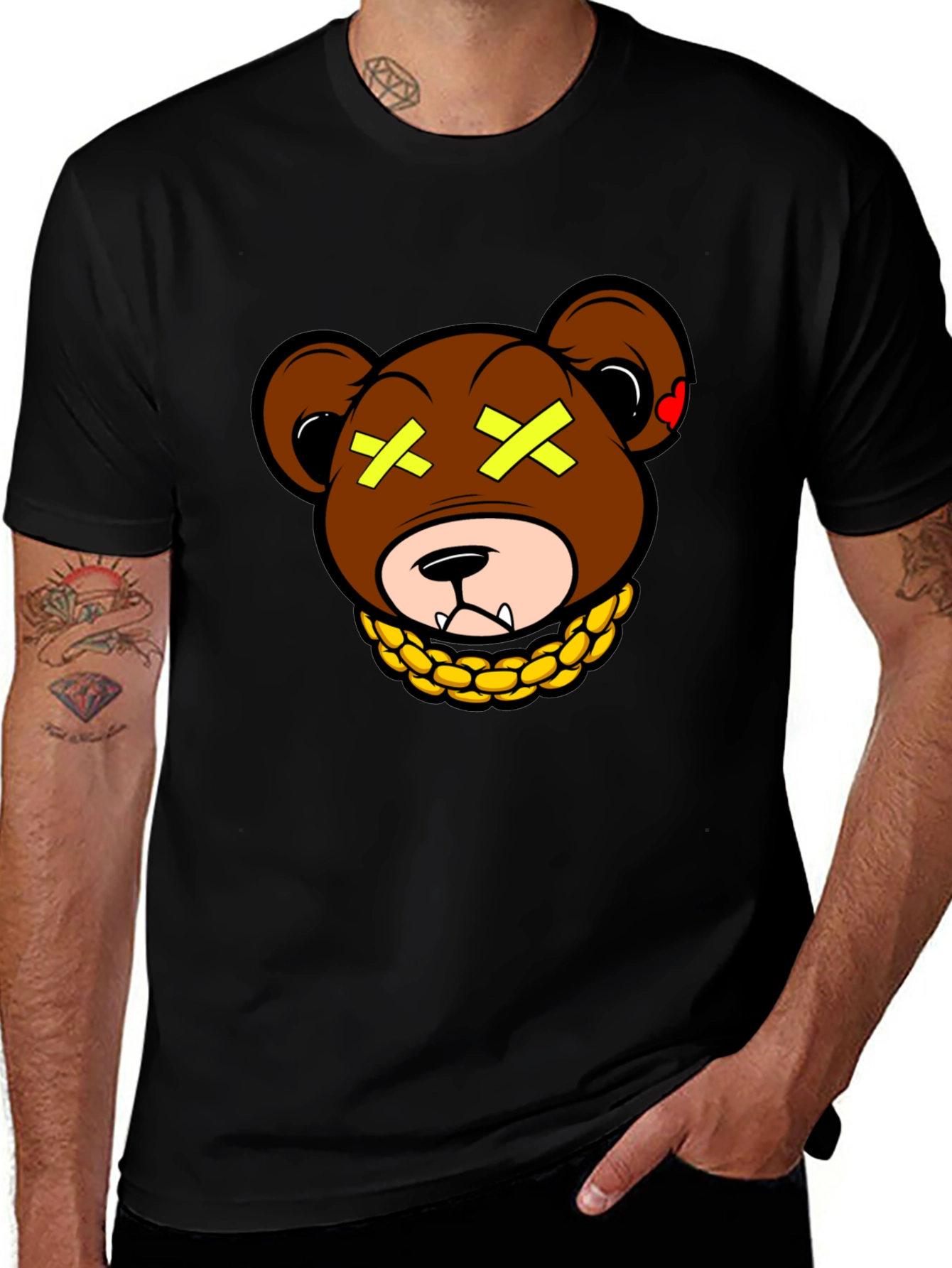Variant 24 of Bear With Gold Chain Graphic T-Shirt