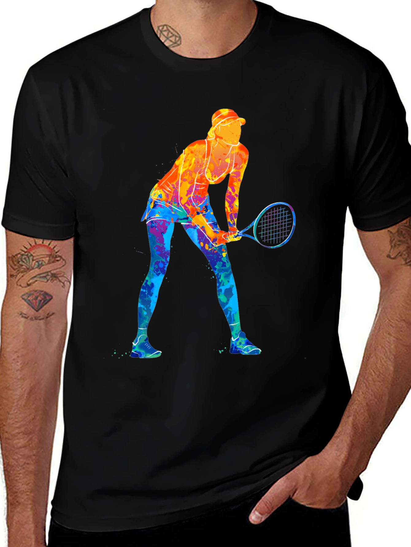 Variant 9 of Tennis Player Graphic Tee
