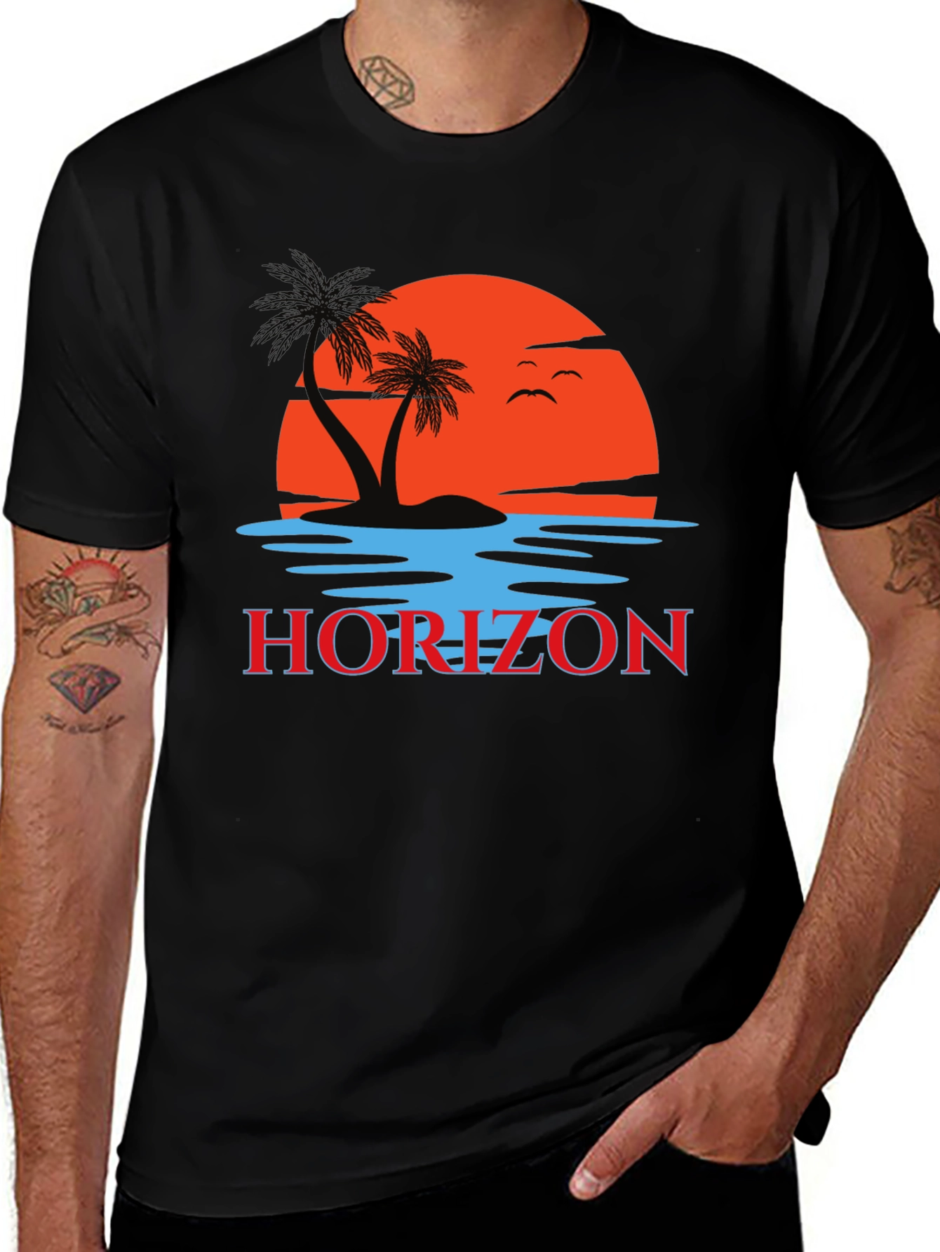 Variant 7 of Horizon Tropical Sunset T-Shirt