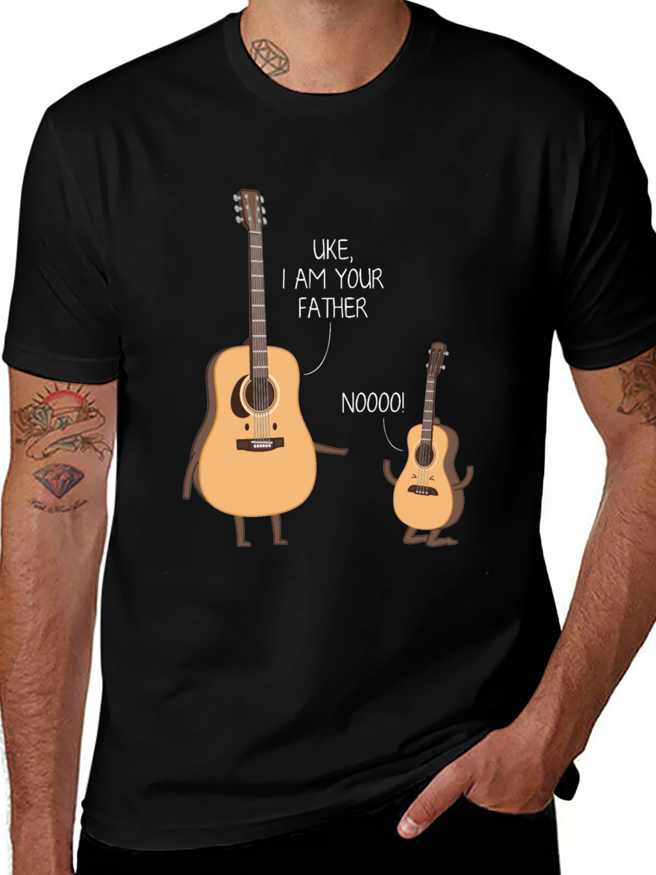 Uke I Am Your Father Black T-Shirt