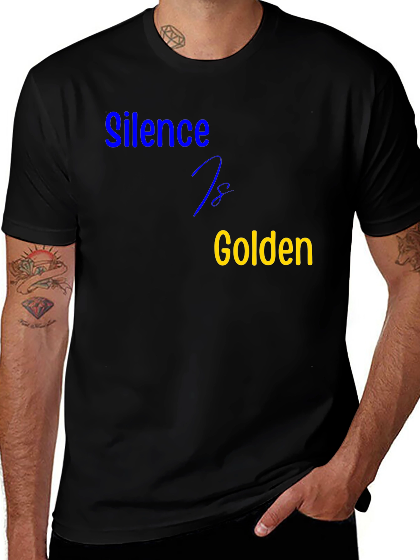 Variant 13 of Silence is Golden Black T-Shirt
