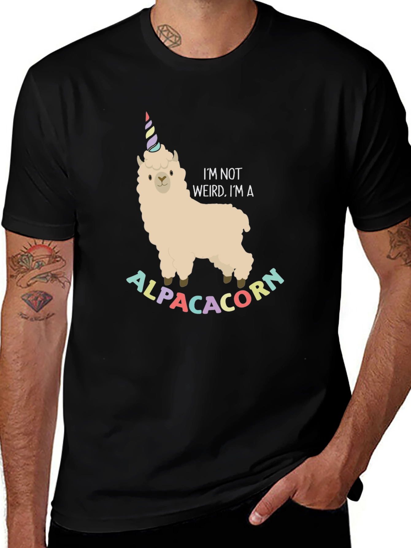 Variant 6 of Alpaca Unicorn T-Shirt - I'm Not Weird!