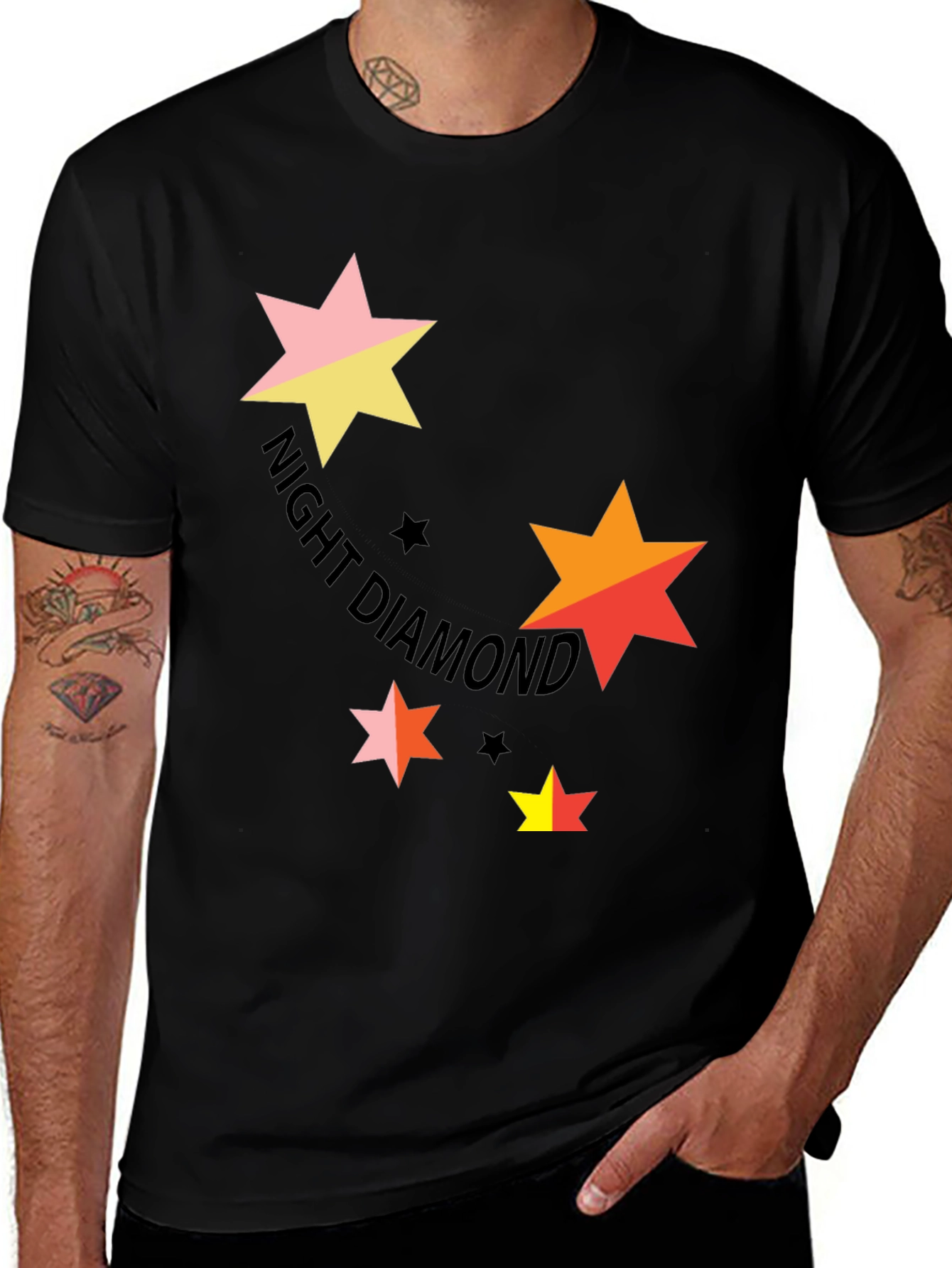 Variant 23 of Night Diamond Starry Black T-Shirt