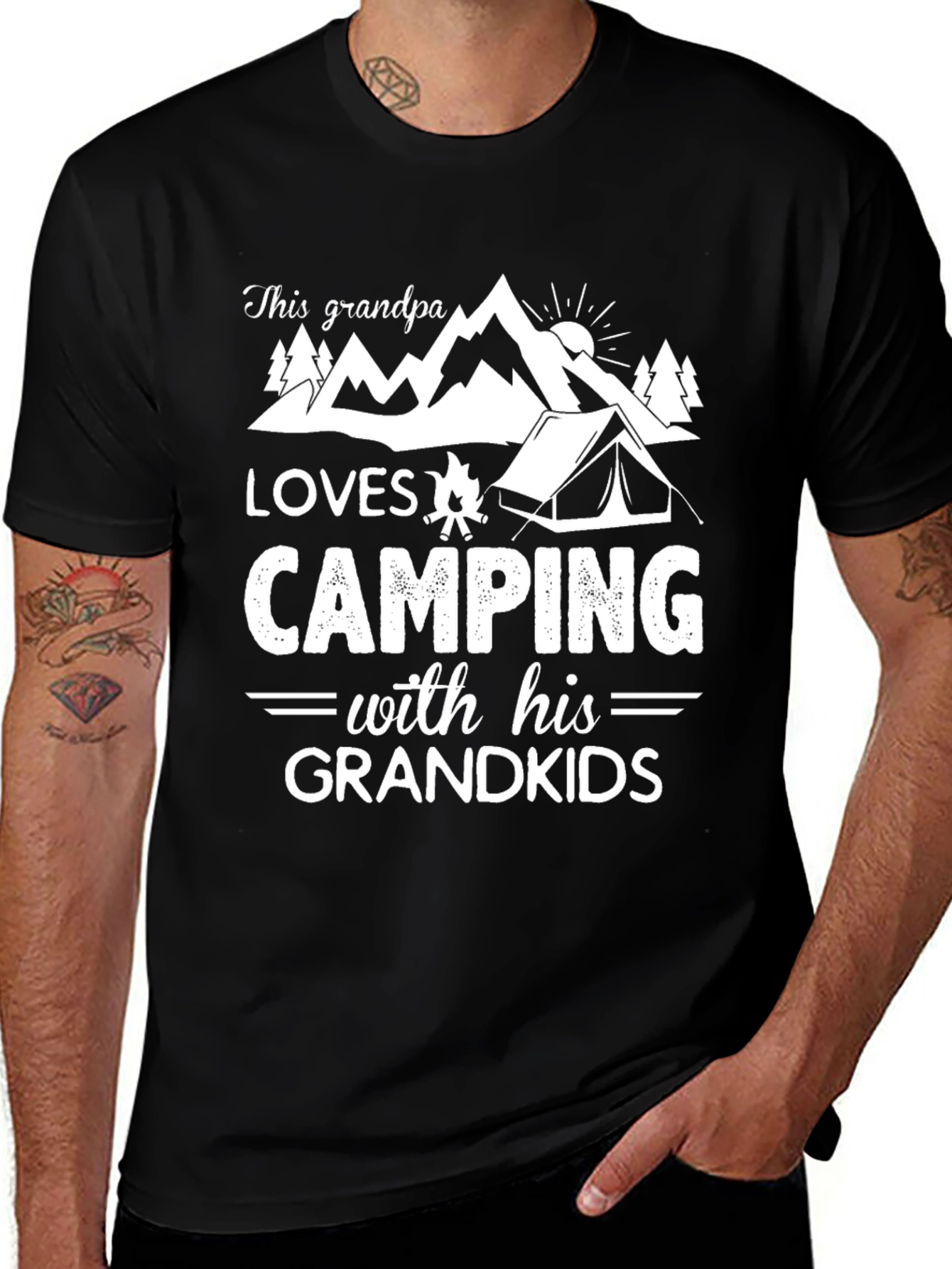 Variant 20 of Grandpa Loves Camping Grandkids T-Shirt