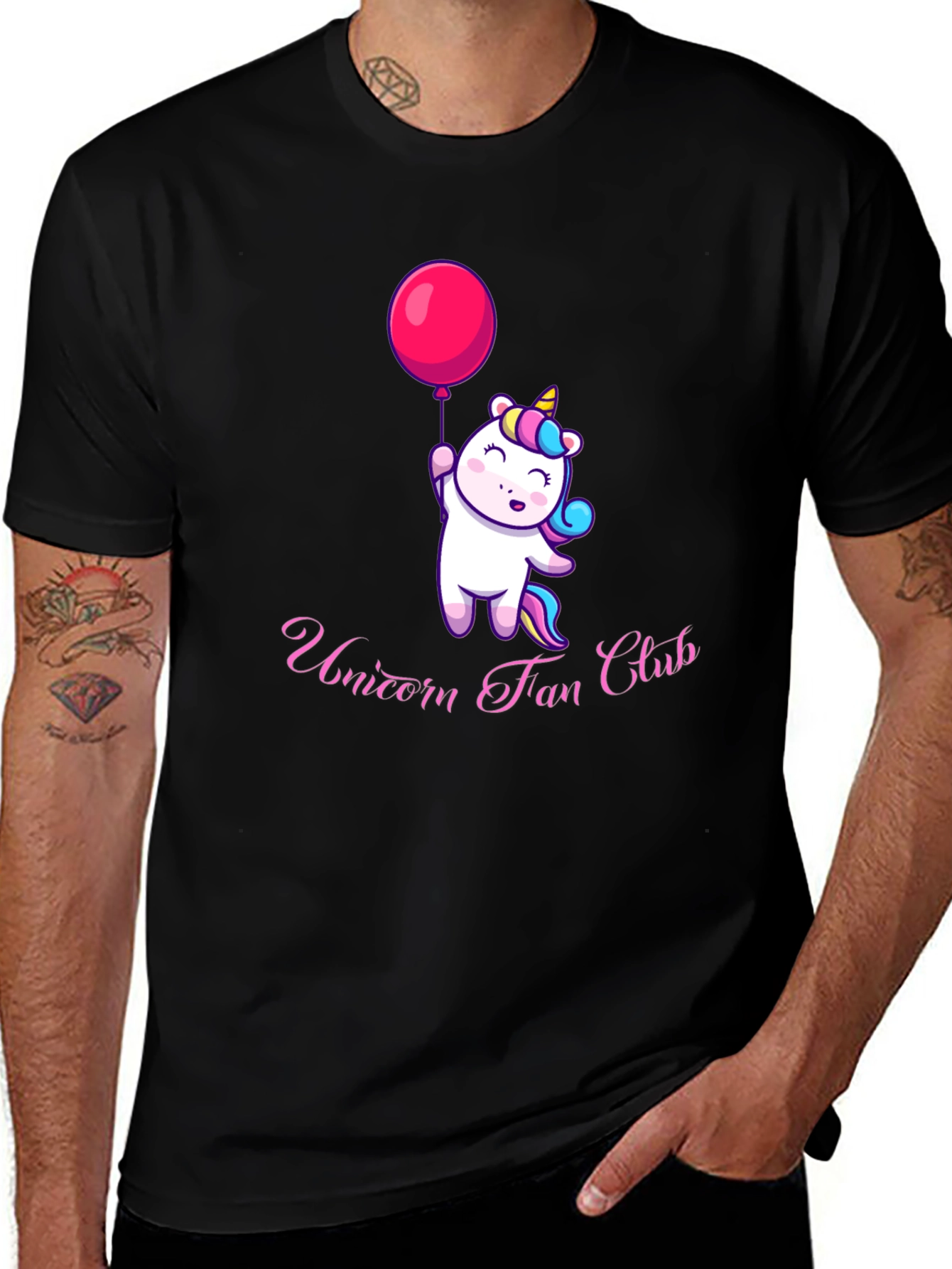 Variant 10 of Unicorn Fan Club Black T-Shirt