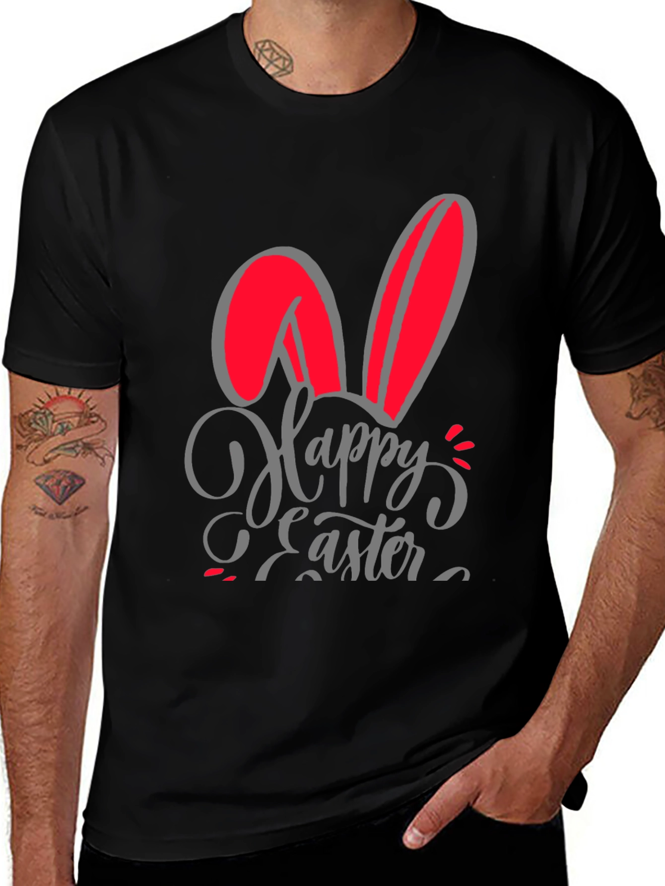 Variant 11 of Happy Easter Bunny Ears Graphic T-Shirt