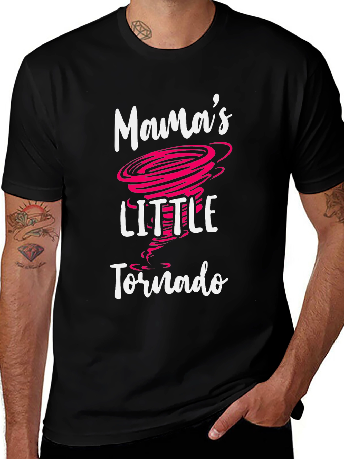 Variant 29 of Mama's Little Tornado Graphic Tee - Black