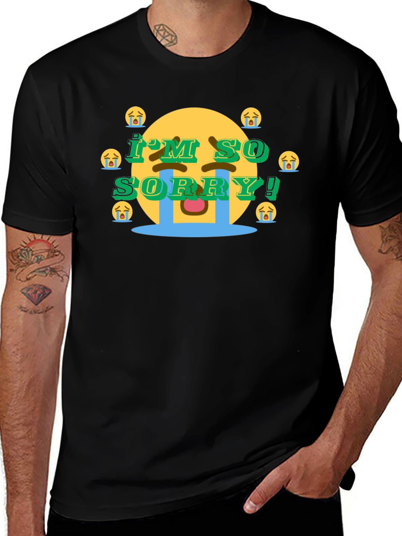 Variant 22 of I'm So Sorry Graphic Tee - Apology Emoji Shirt