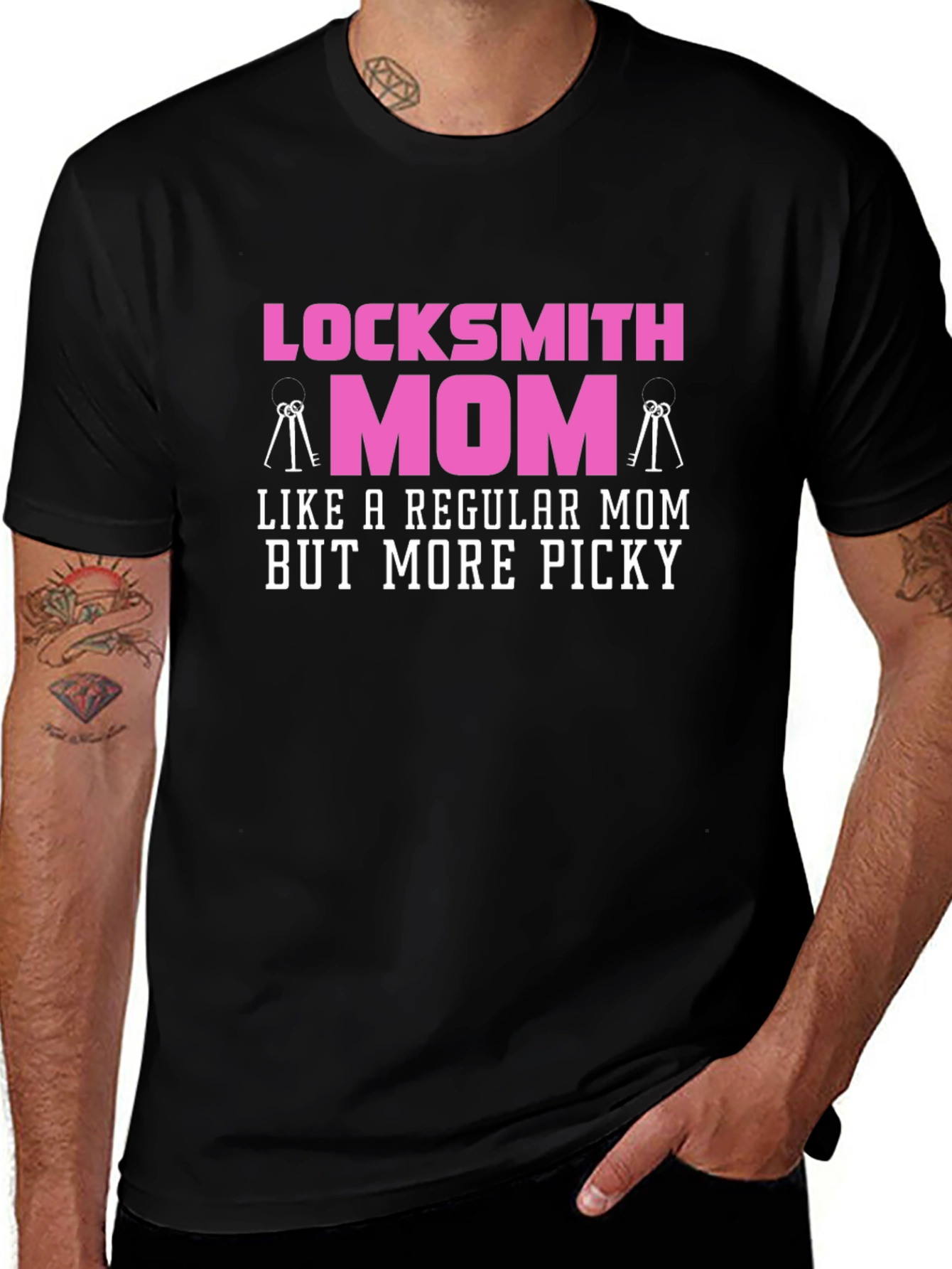 Variant 26 of Locksmith Mom T-Shirt - Picky Mom Graphic Tee