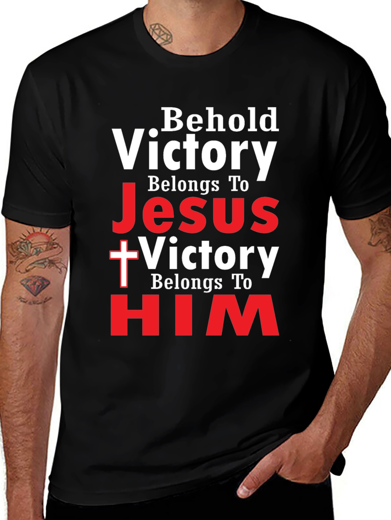 Victory Belongs To Jesus Graphic Tee