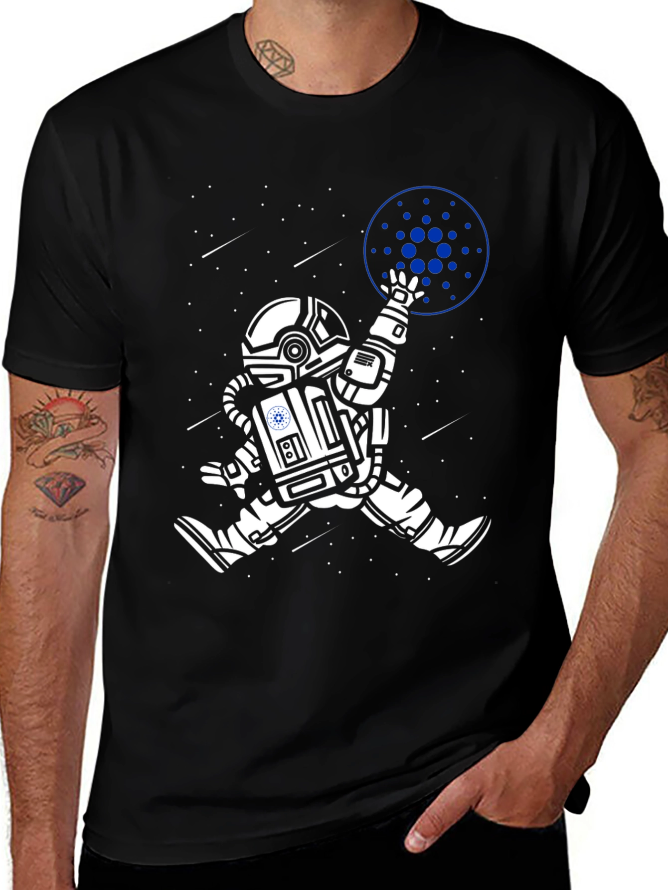 Variant 22 of Astronaut Cardano Crypto T-Shirt