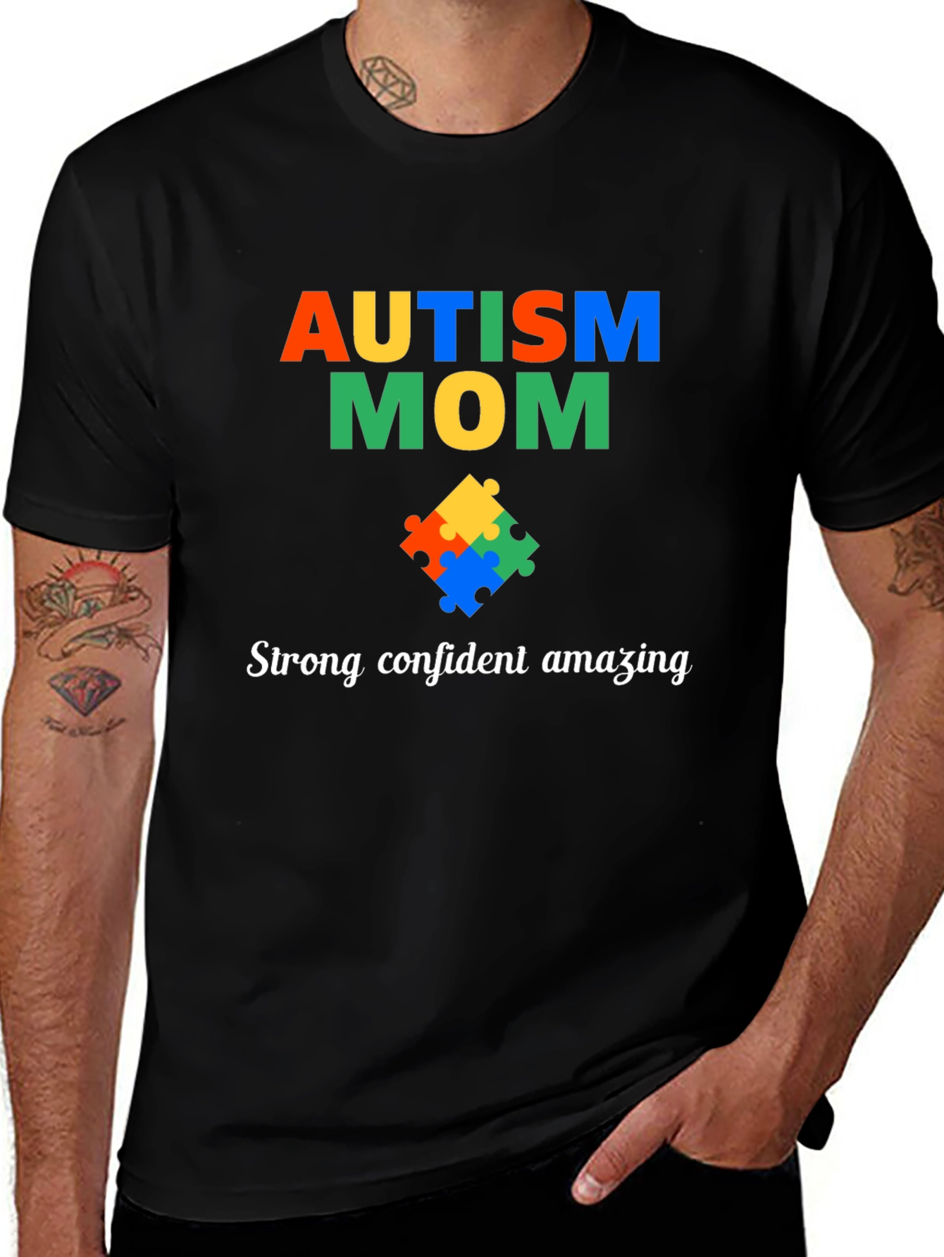 Autism Mom Strong Confident Amazing T-Shirt