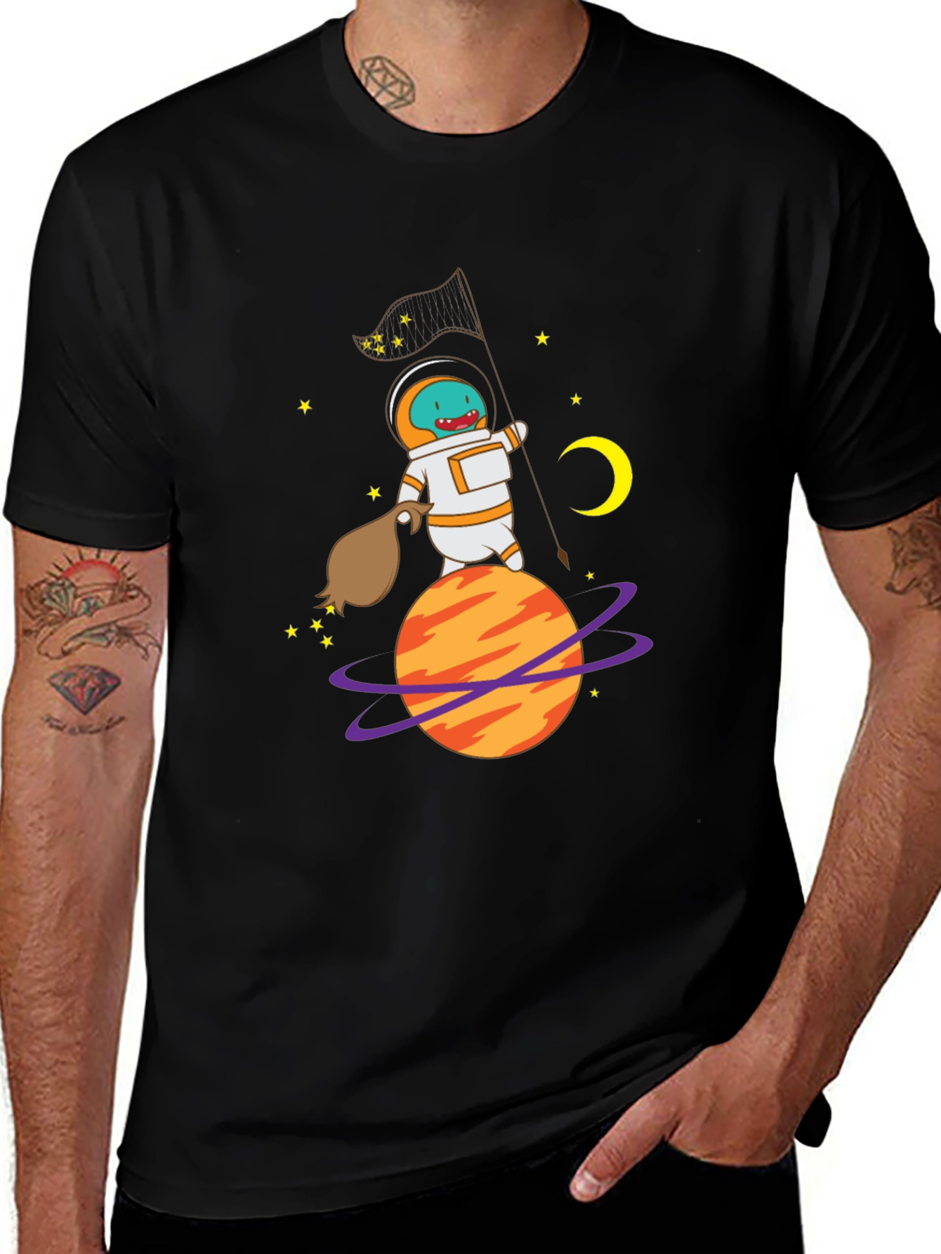 Astronaut Squirtle Graphic T-Shirt
