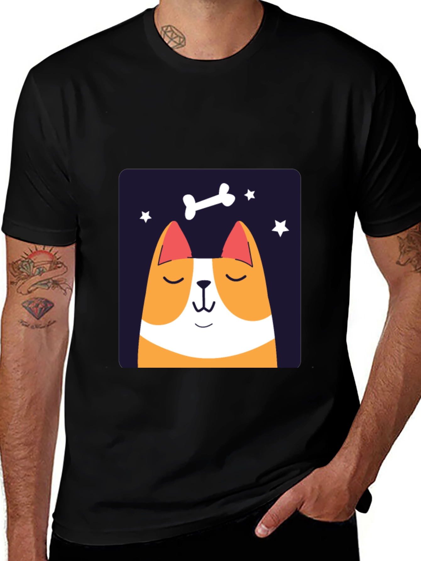 Variant 21 of Cute Dog Cartoon Graphic Tee - Unisex Casual Shirt