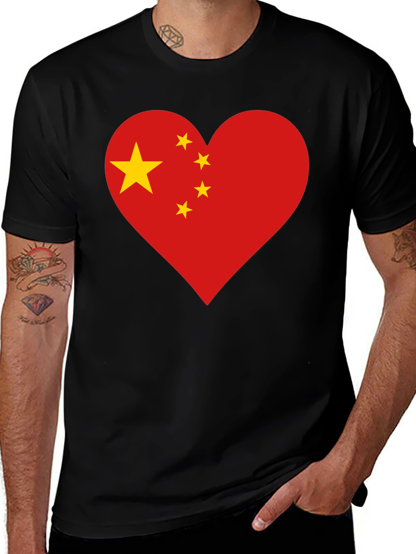 China Flag Heart T-Shirt