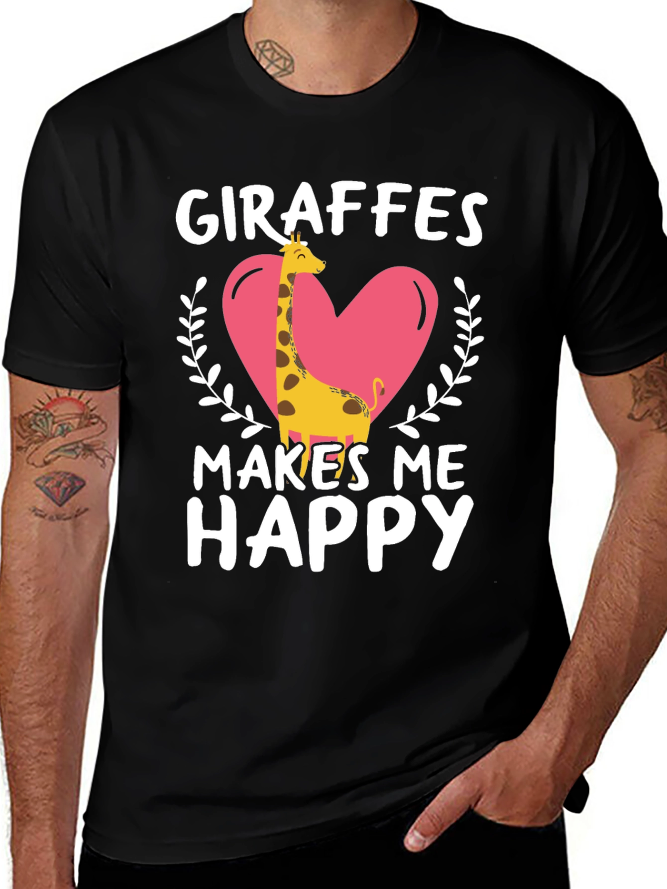 Variant 26 of Giraffes Make Me Happy T-Shirt