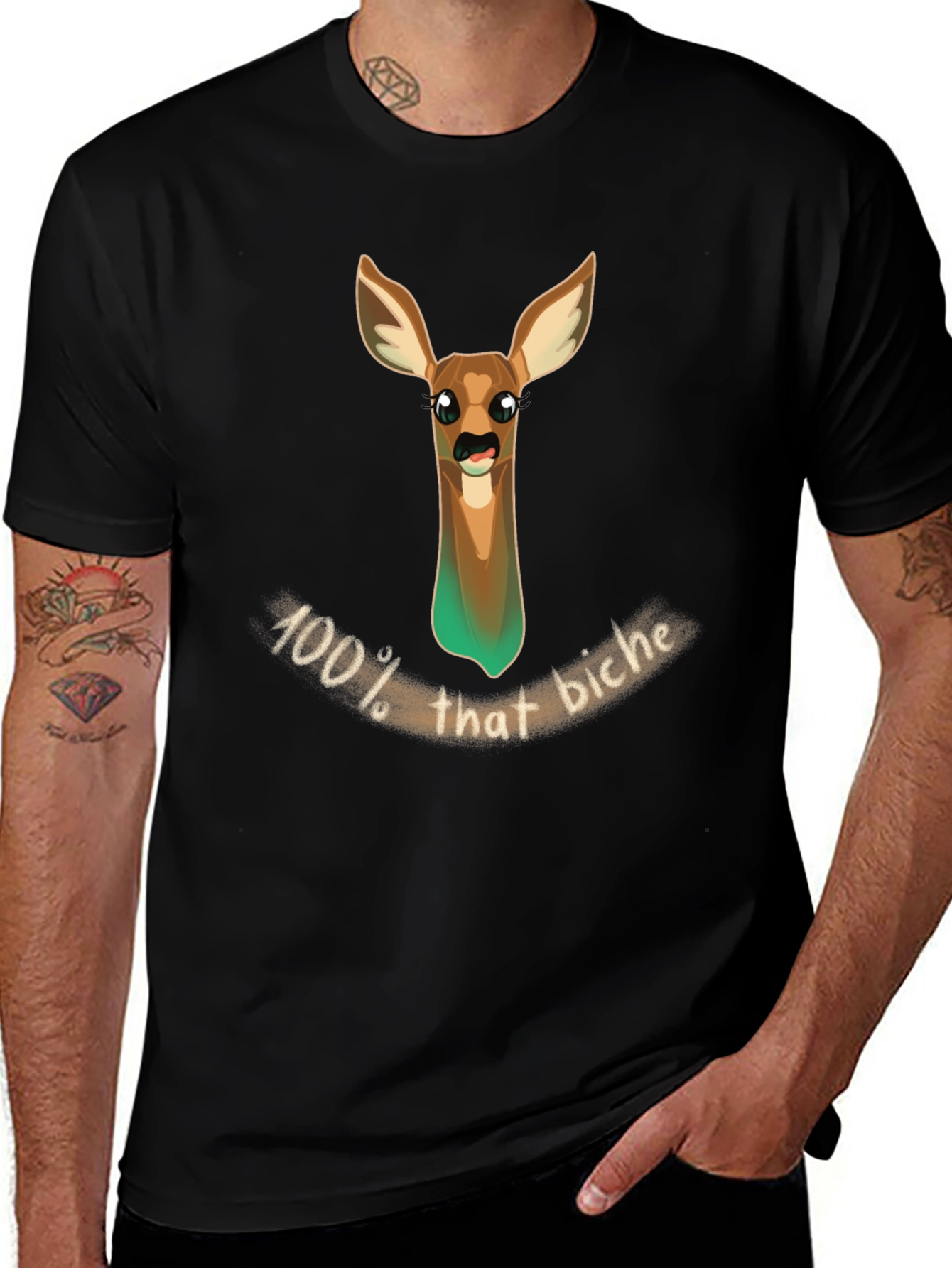 Variant 9 of 100% That Biche Deer Graphic Tee